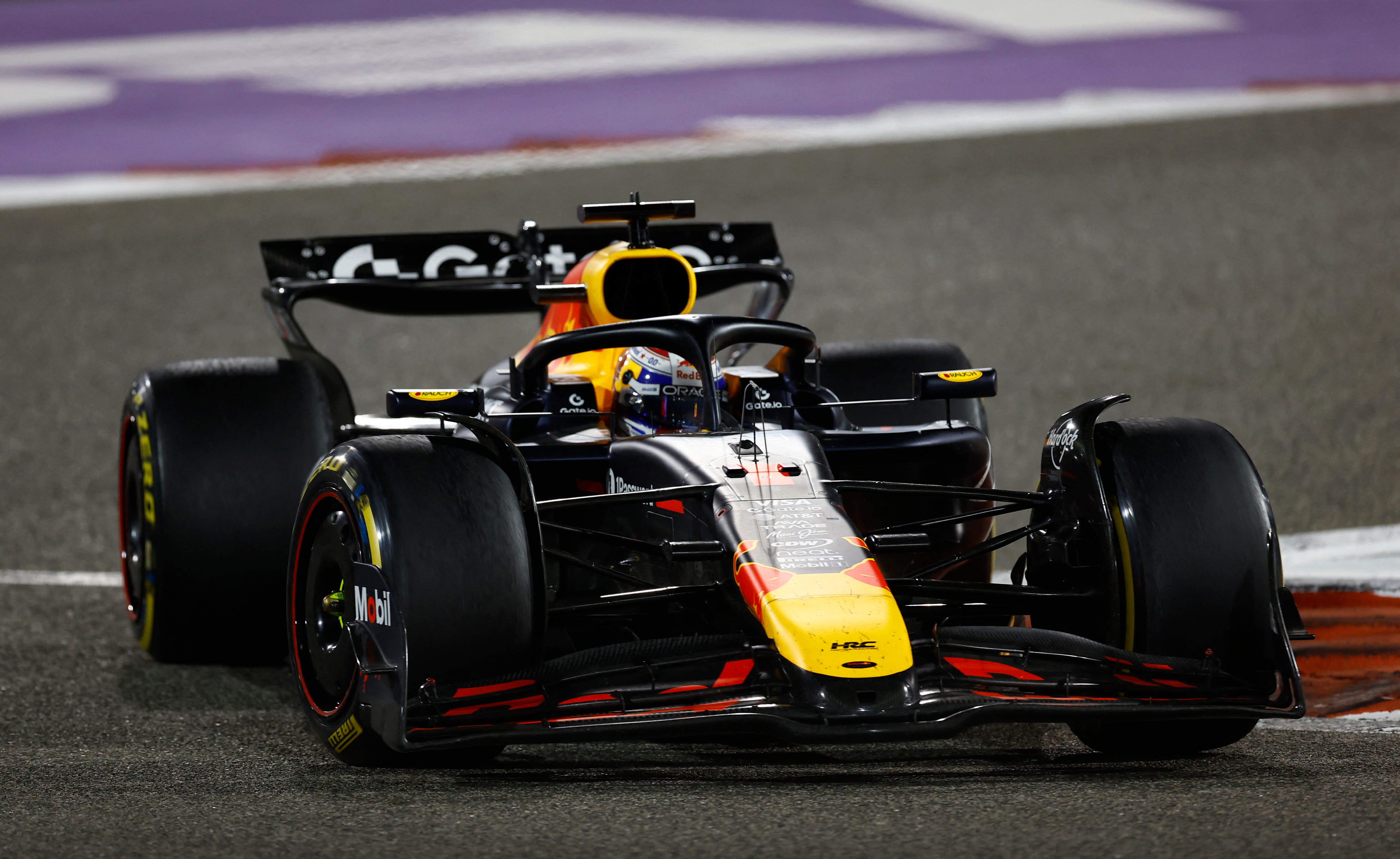  Red Bull's Max Verstappen in action during the race