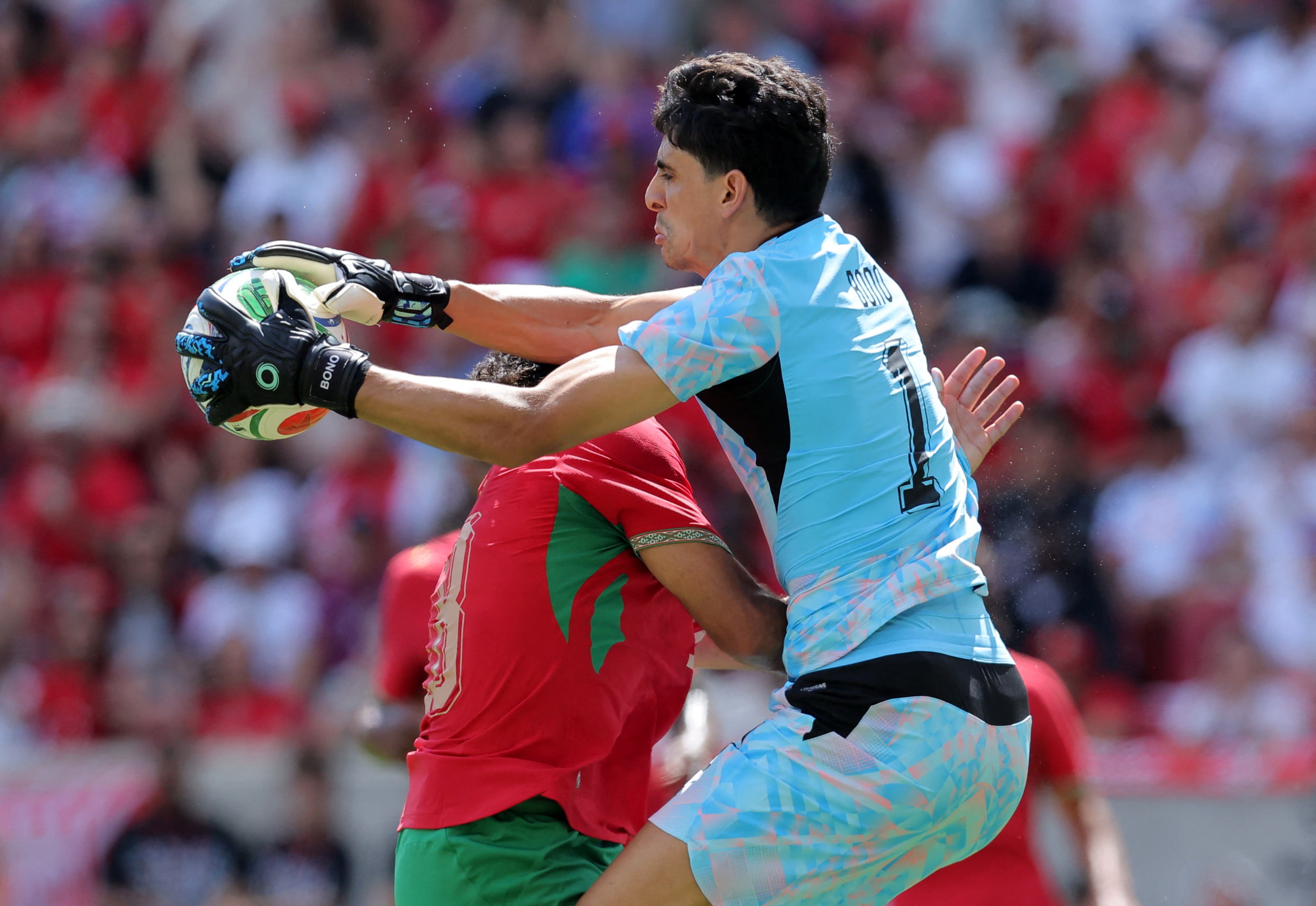 Soccer Football - International Friendly - Morocco v Norway - Sports Illustrated Stadium, Harrison, New Jersey, U.S. - June 7, 2026 Morocco's Yassine Bounou in action IMAGN IMAGES via Reuters/Brad Penner
