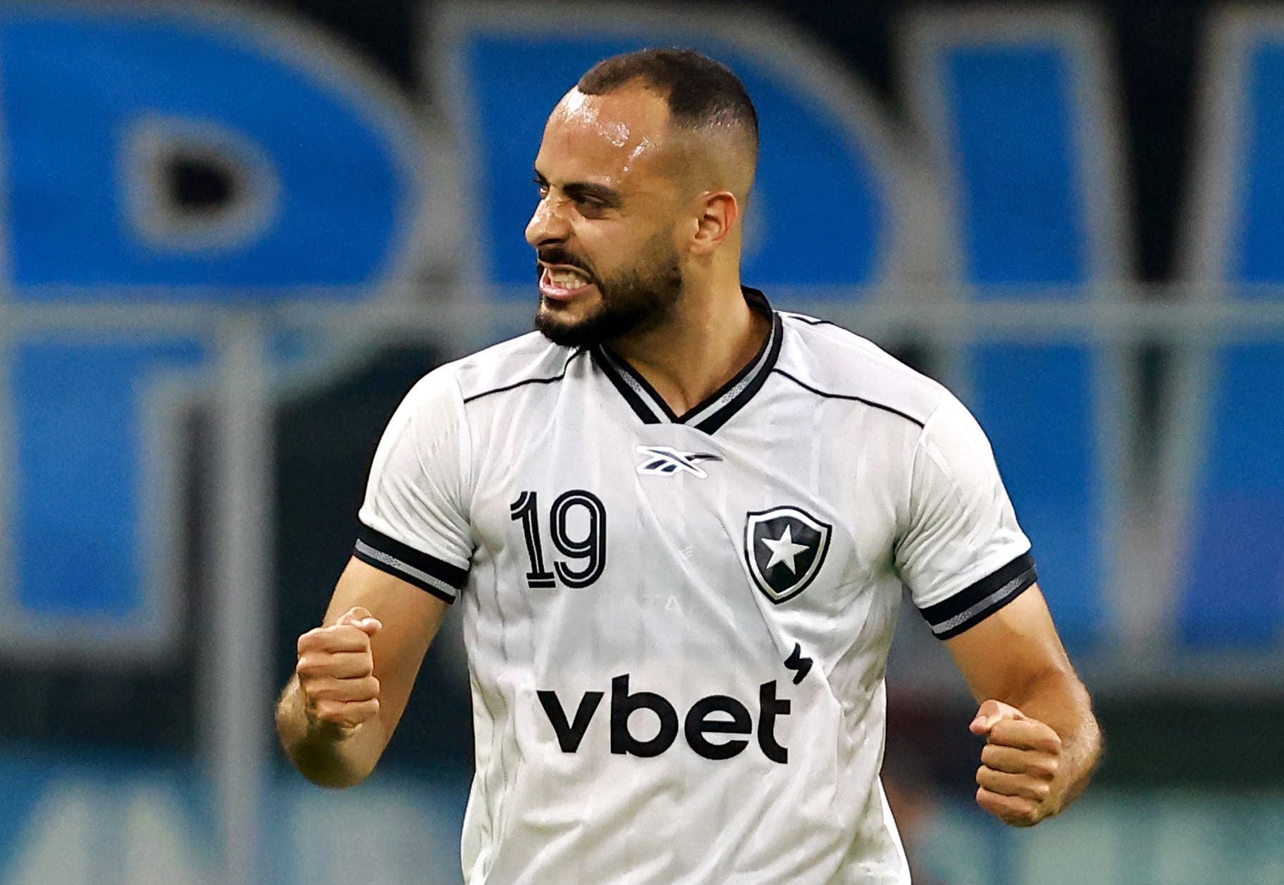 Soccer Football - Brasileiro Championship - Gremio v Botafogo - Arena do Gremio, Porto Alegre, Brazil - February 4, 2026 Botafogo's Arthur Cabral celebrates scoring their first goal REUTERS/Diego Vara
