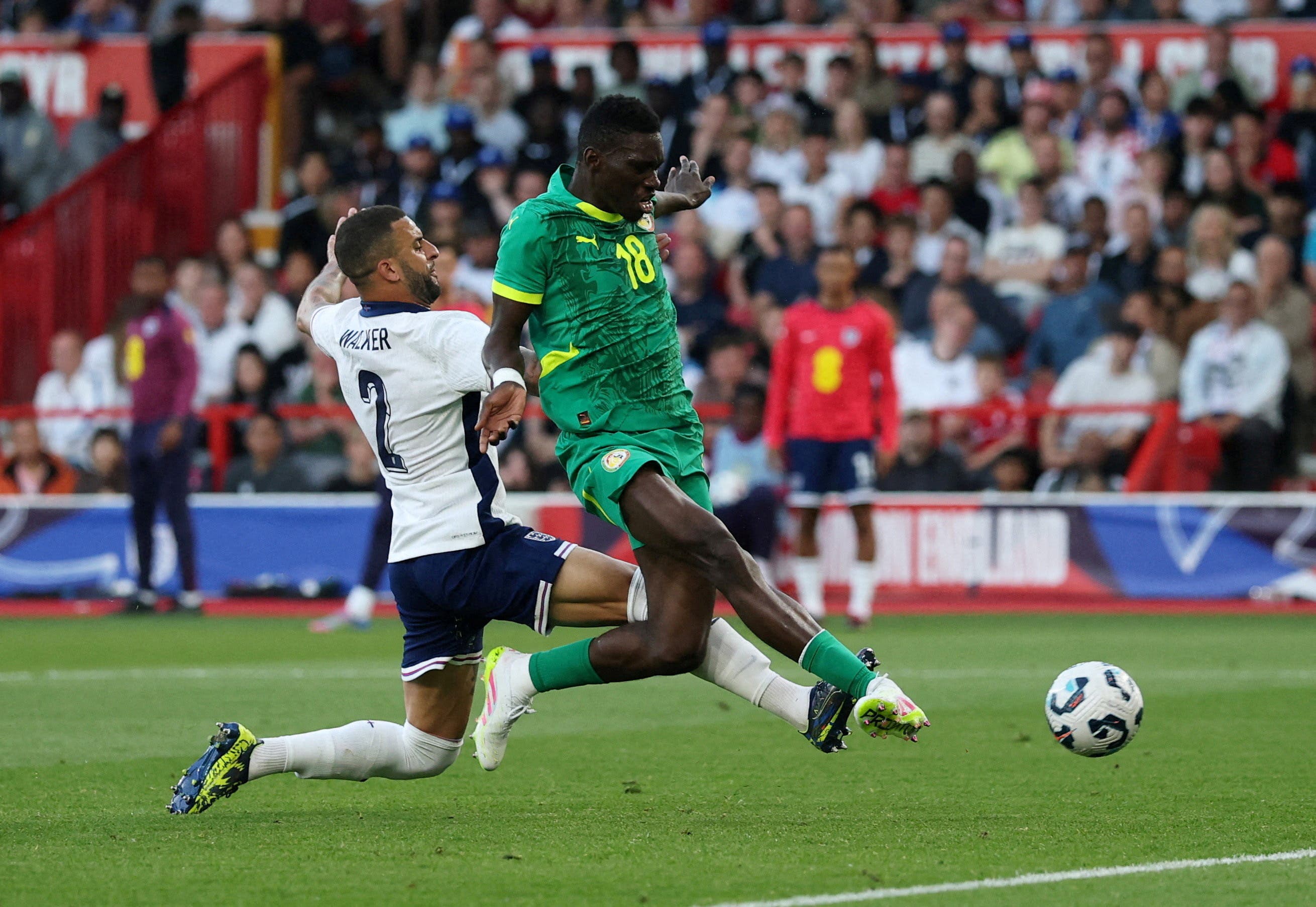 FILE PHOTO: Soccer Football - International Friendly - England v Senegal - The City Ground, Nottingham, Britain - June 10, 2025 Senegal's Ismaila Sarr scores their first goal Action Images via Reuters/Paul Childs/File Photo
