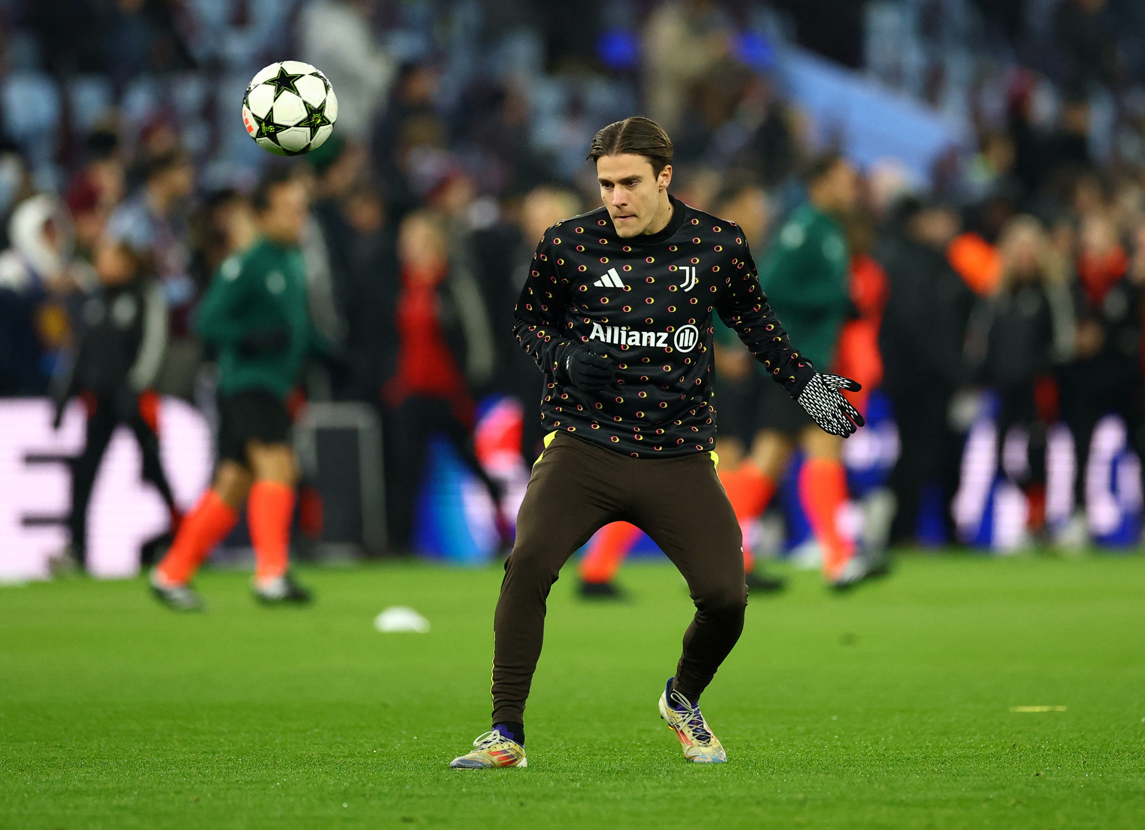 Soccer Football - Champions League - Aston Villa v Juventus - Villa Park, Birmingham, Britain - November 27, 2024 Juventus' Nicolo Fagioli during the warm up before the match Action Images via Reuters/Andrew Boyers