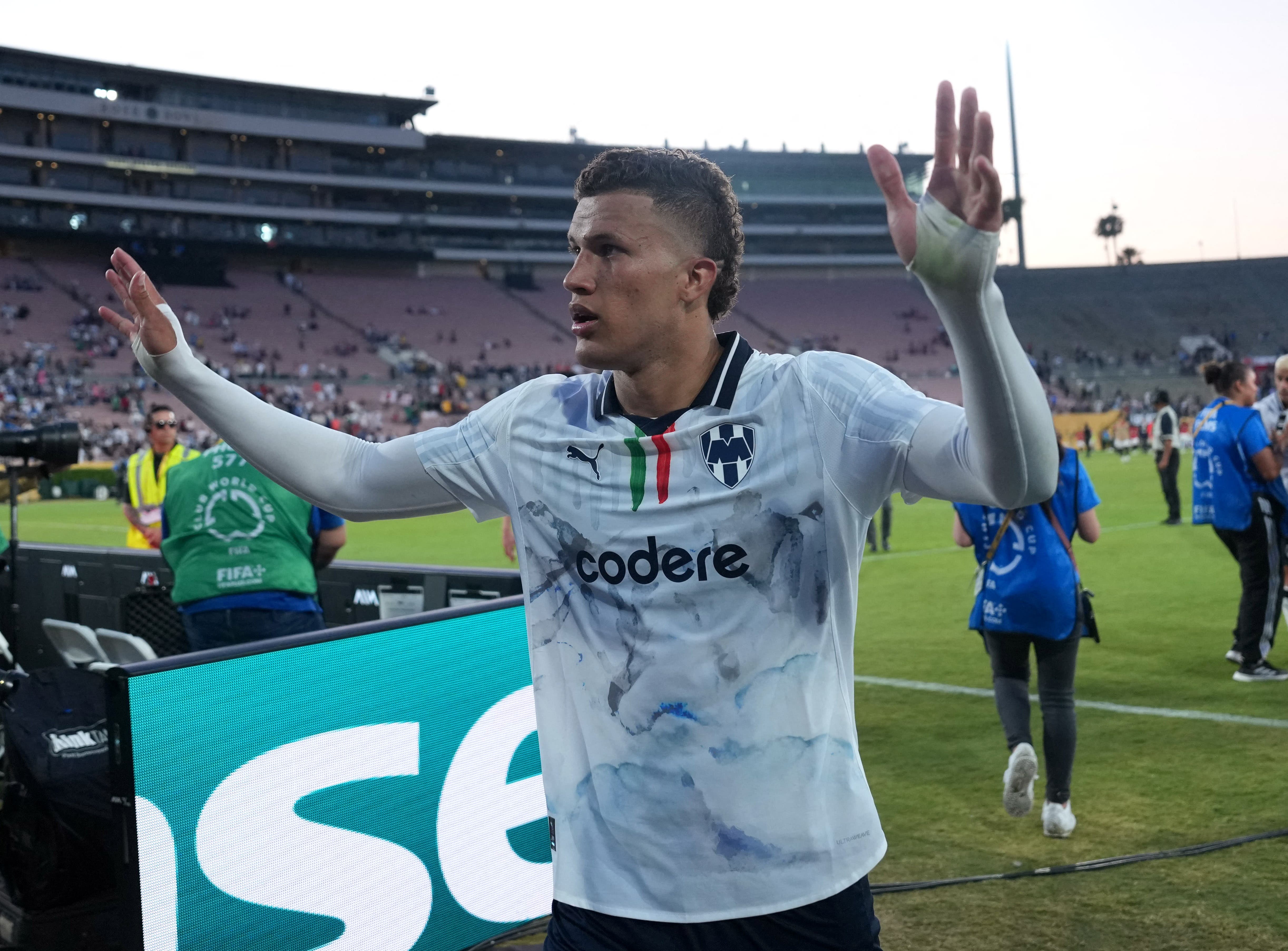 Soccer Football - FIFA Club World Cup - Group E - Inter Milan v River Plate - Lumen Field, Seattle, Washington, U.S. - June 25, 2025 Monterrey's Nelson Deossa celebrates after the match IMAGN IMAGES via Reuters/Kirby Lee