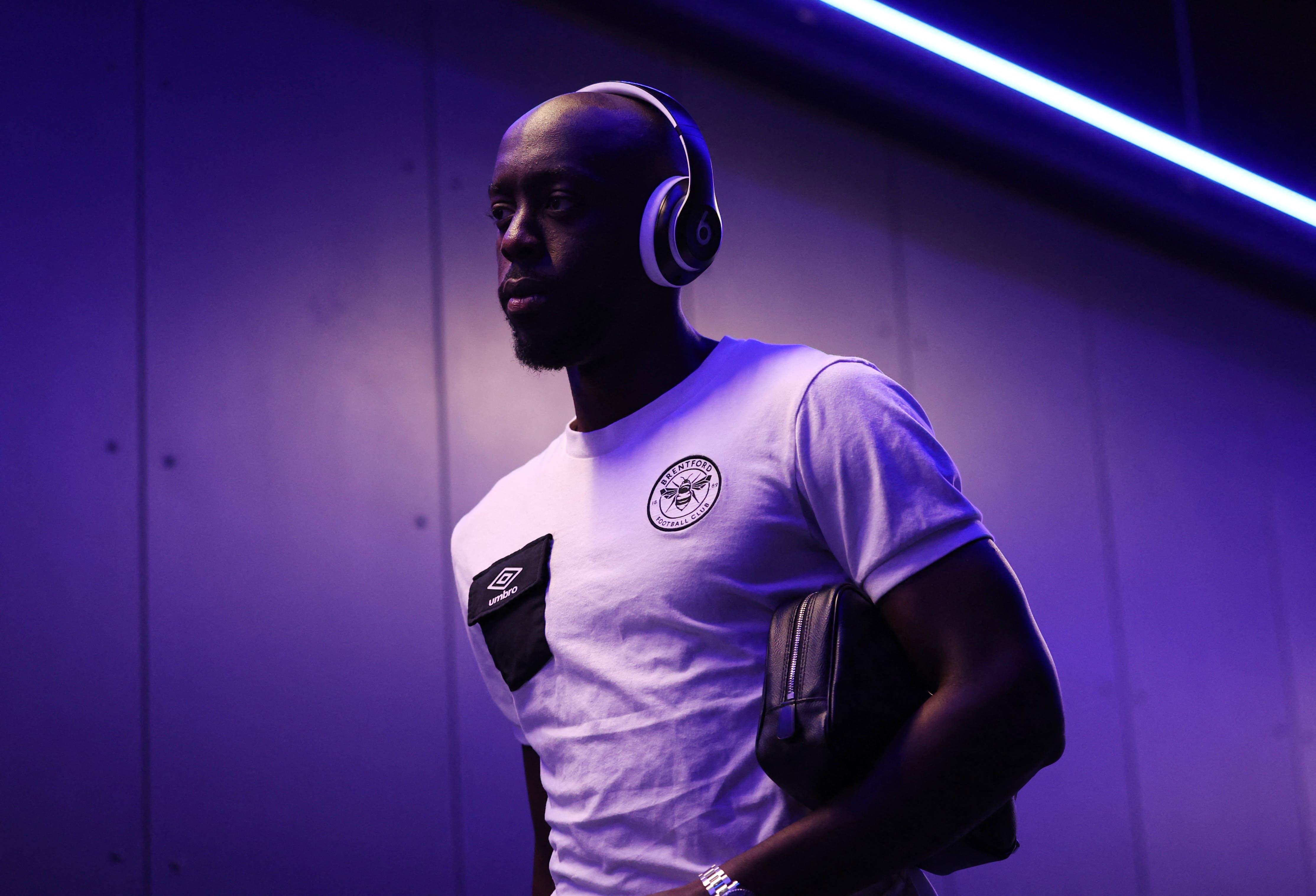 Soccer Football - Premier League - Ipswich Town v Brentford - Portman Road, Ipswich, Britain - May 10, 2025 Brentford&#x27;s Yoane Wissa arrives at the stadium before the match REUTERS/David Klein 