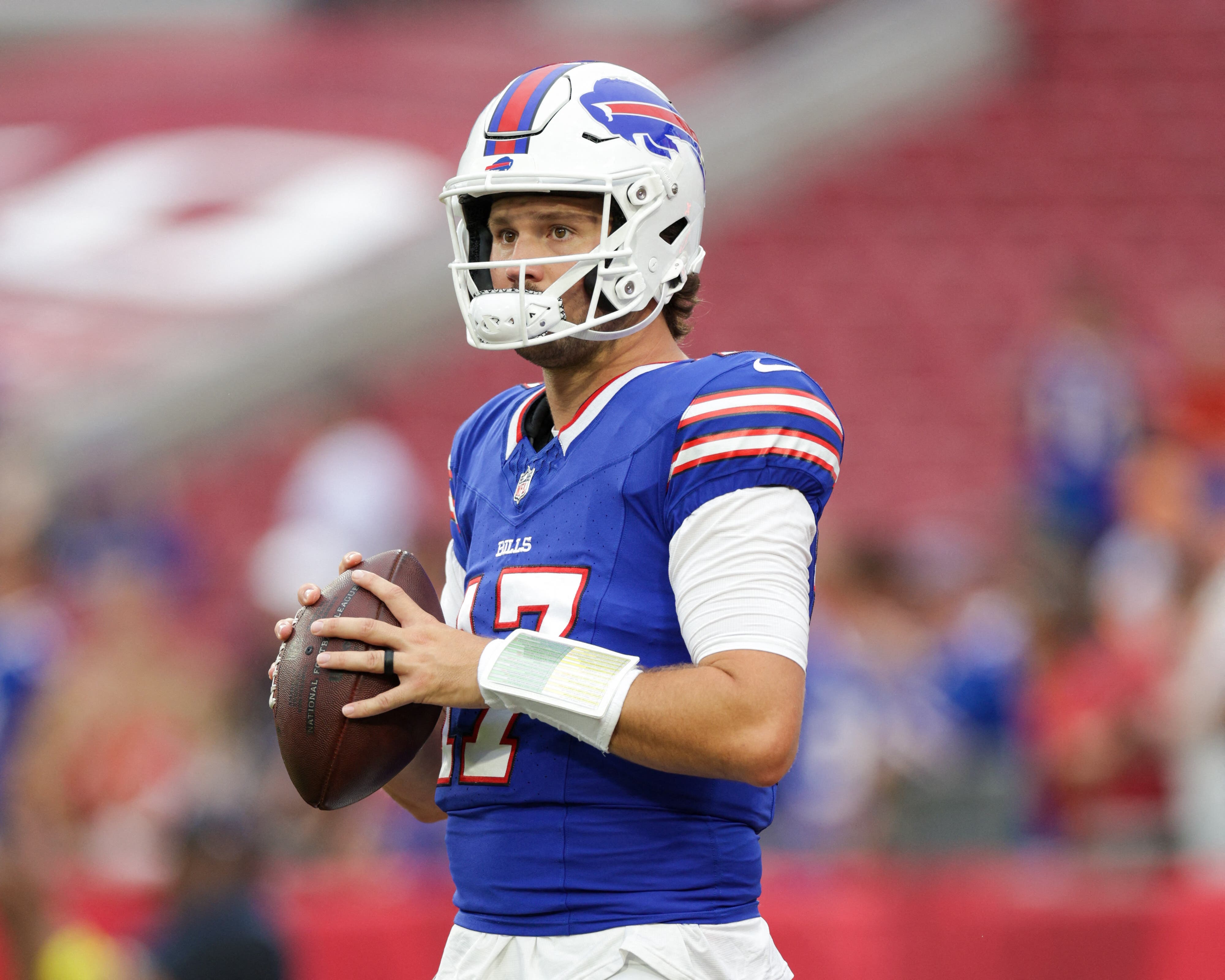 Josh Allen durante un partido con los Buffalo Bills.