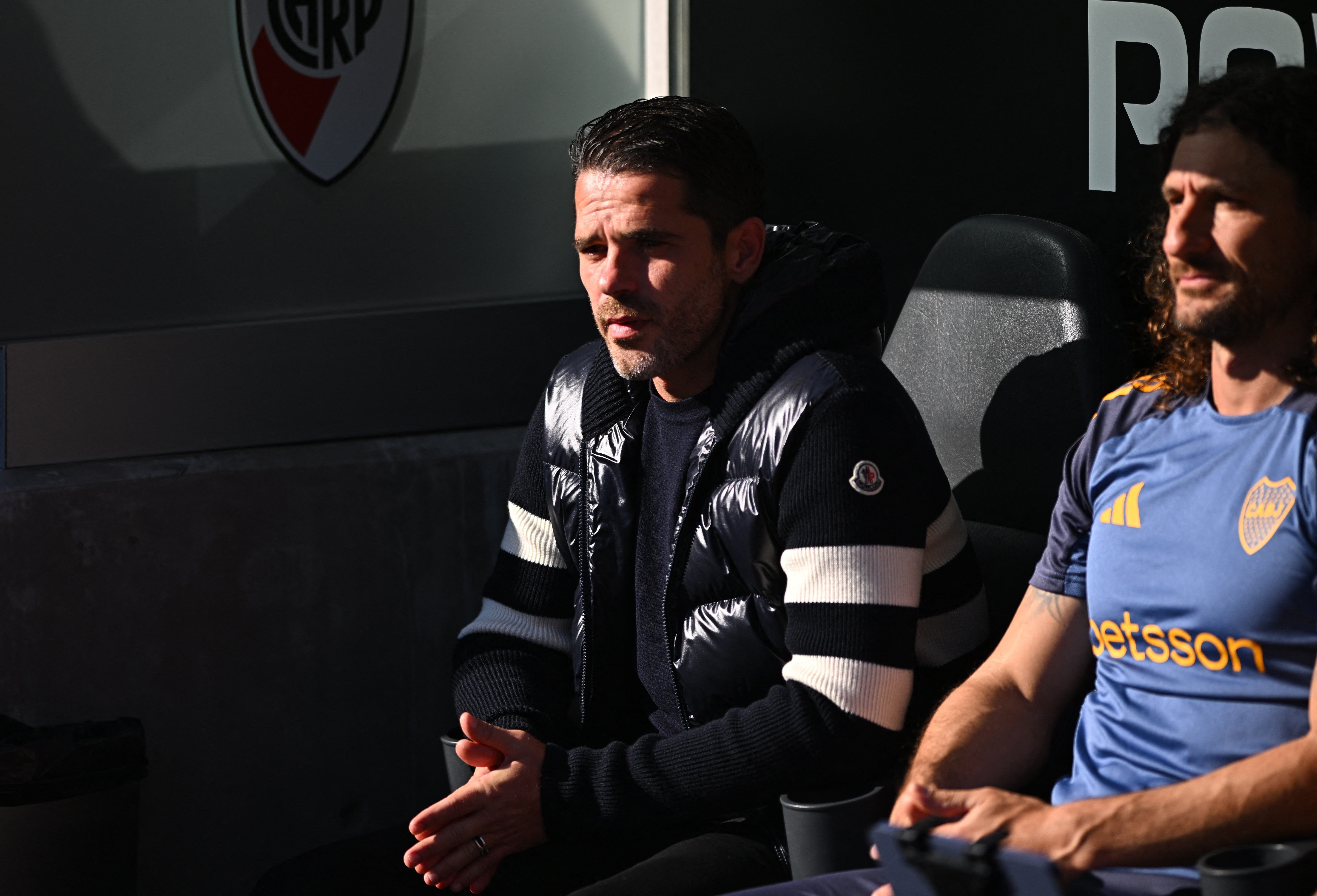 Boca Juniors coach Fernando Gago before the match