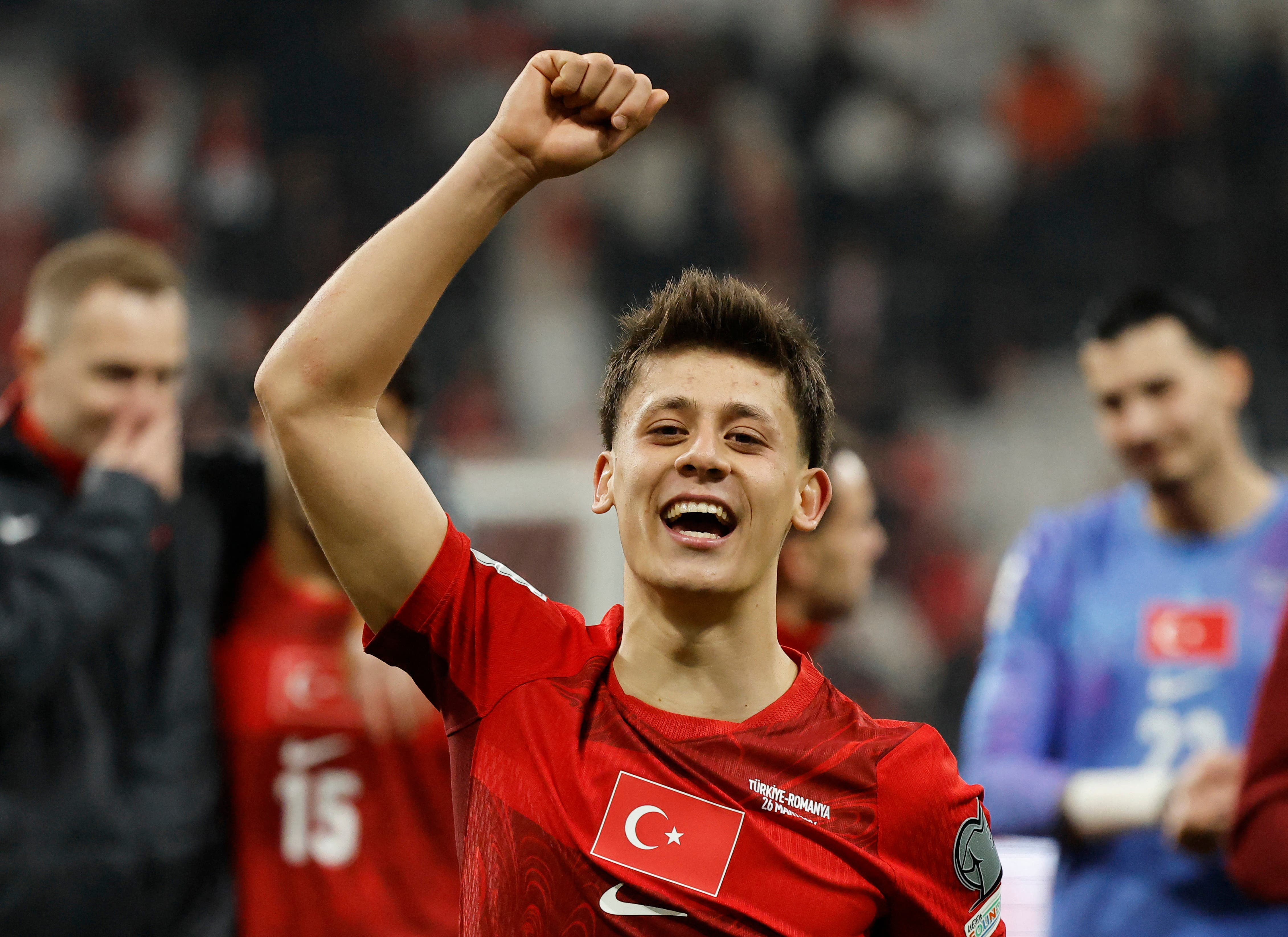 Soccer Football - FIFA World Cup - UEFA Qualifiers - Semi Final - Turkey v Romania - Tupras Stadyumu, Istanbul, Turkey - March 26, 2026 Turkey's Arda Guler celebrates after the match REUTERS/Kemal Aslan