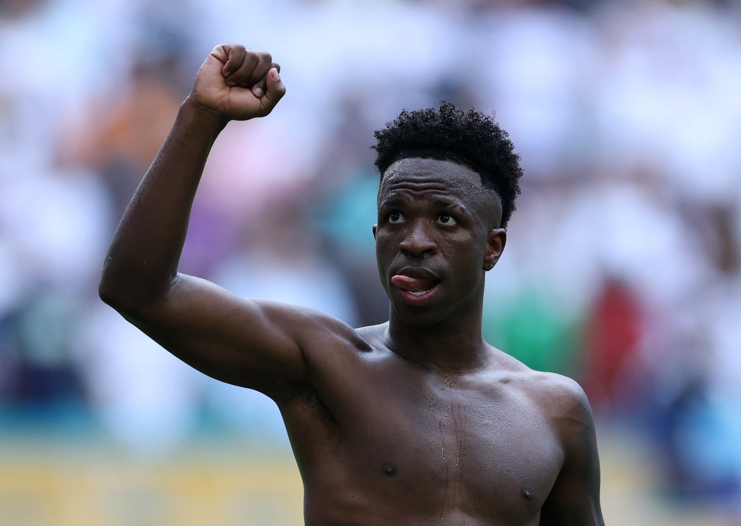 Vinícius Junior tras un partido con el Real Madrid.