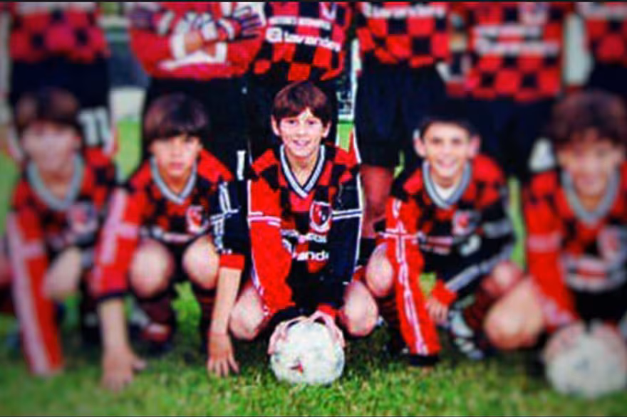 LIonel Messi during his early years with Newell's Old Boys minors teams.
