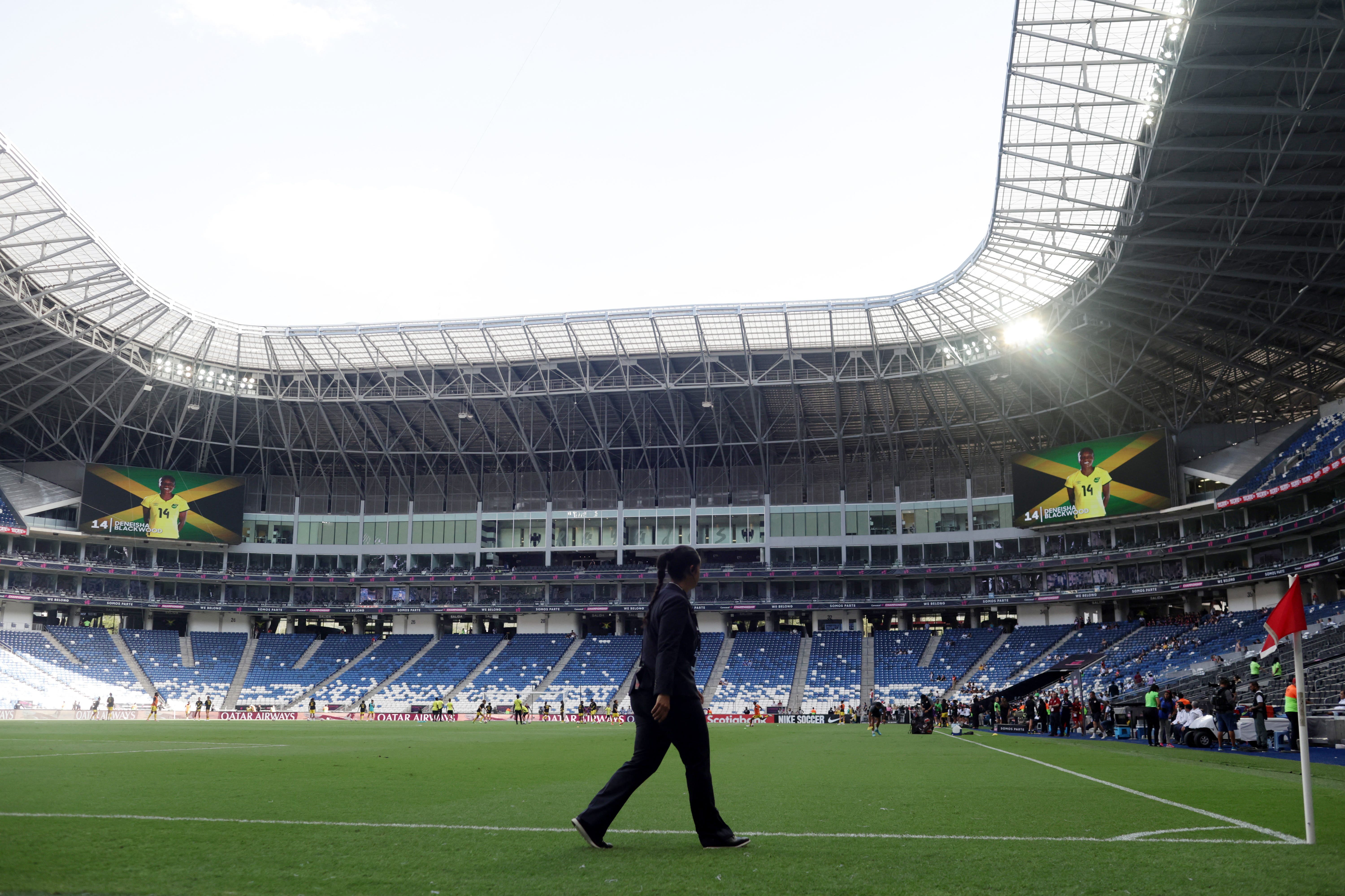 Soccer Football - Concacaf Women Championship - Third-Place Playoff - Costa Rica v Jamaica - Estadio BBVA, Monterrey, Mexico - July 18, 2022 General view inside the stadium before the match REUTERS/Pilar Olivares