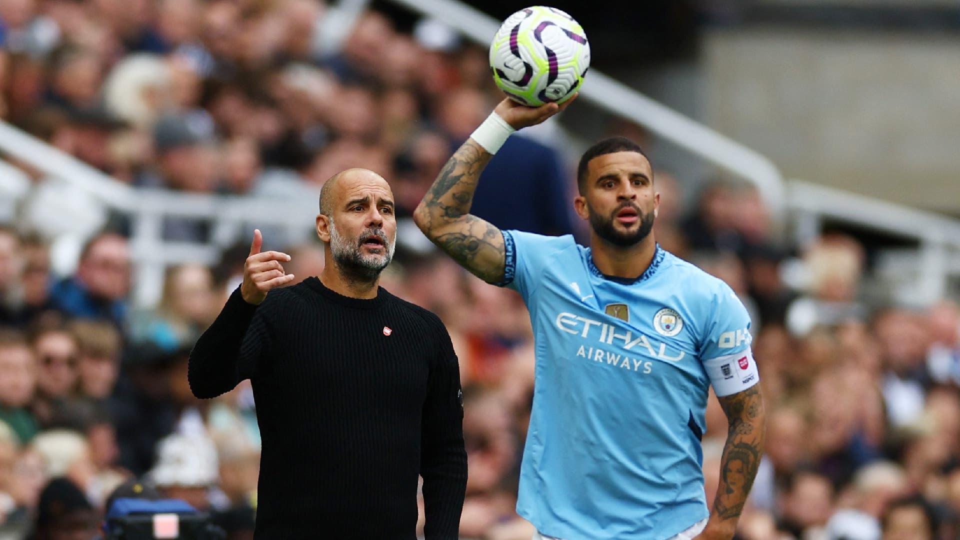 کایل واکر و پپ گواردیولا