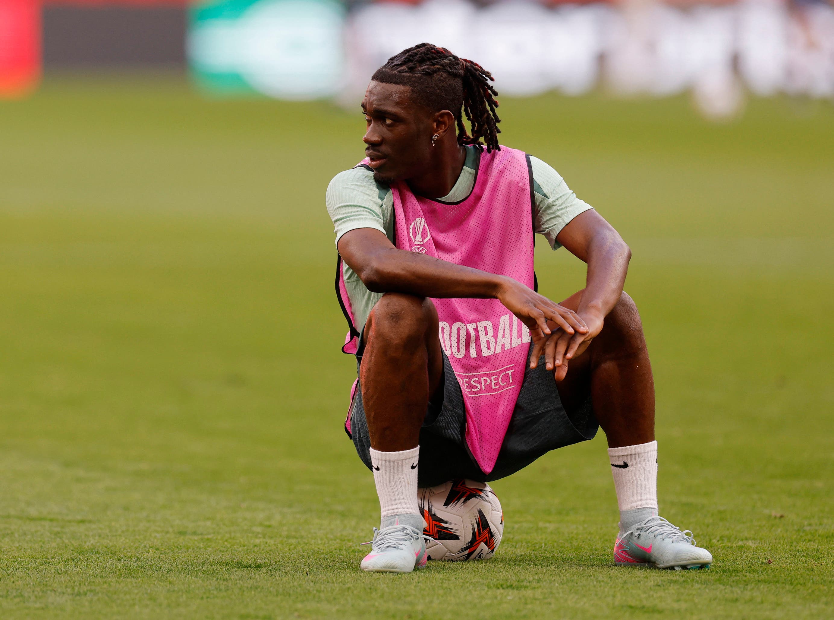 Soccer Football - Europa League - Final - Tottenham Hotspur Training - San Mames, Bilbao, Spain - May 20, 2025 Tottenham Hotspur's Yves Bissouma during training REUTERS/Andrew Couldridge