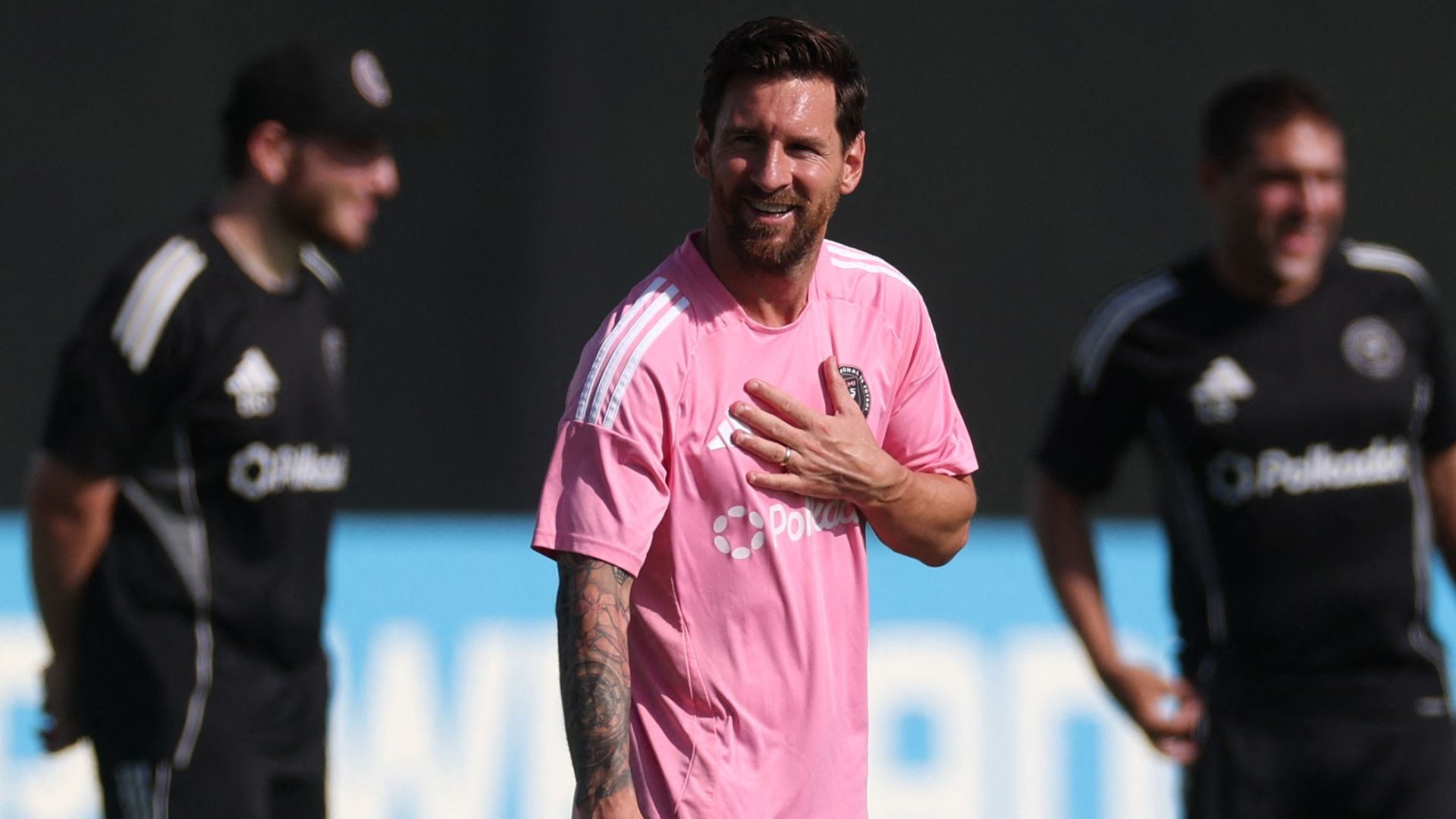 Lionel Messi during Inter Miami's training session for the Club World Cup.