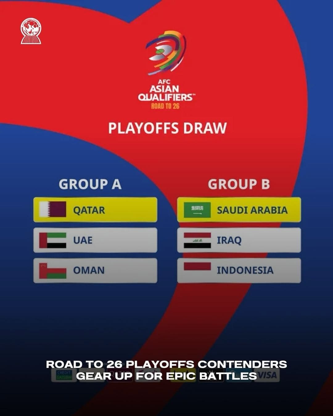 Only six Asian teams remain in the race for the FIFA World Cup 2026, as the AFC Asian Qualifiers™️ – Road to 26 Playoffs Group Stage kicks off this Wednesday, October 8. Two groups, two coveted spots — only the group winners will book their ticket to the world’s biggest stage. #AFF #ASEANFootballF...