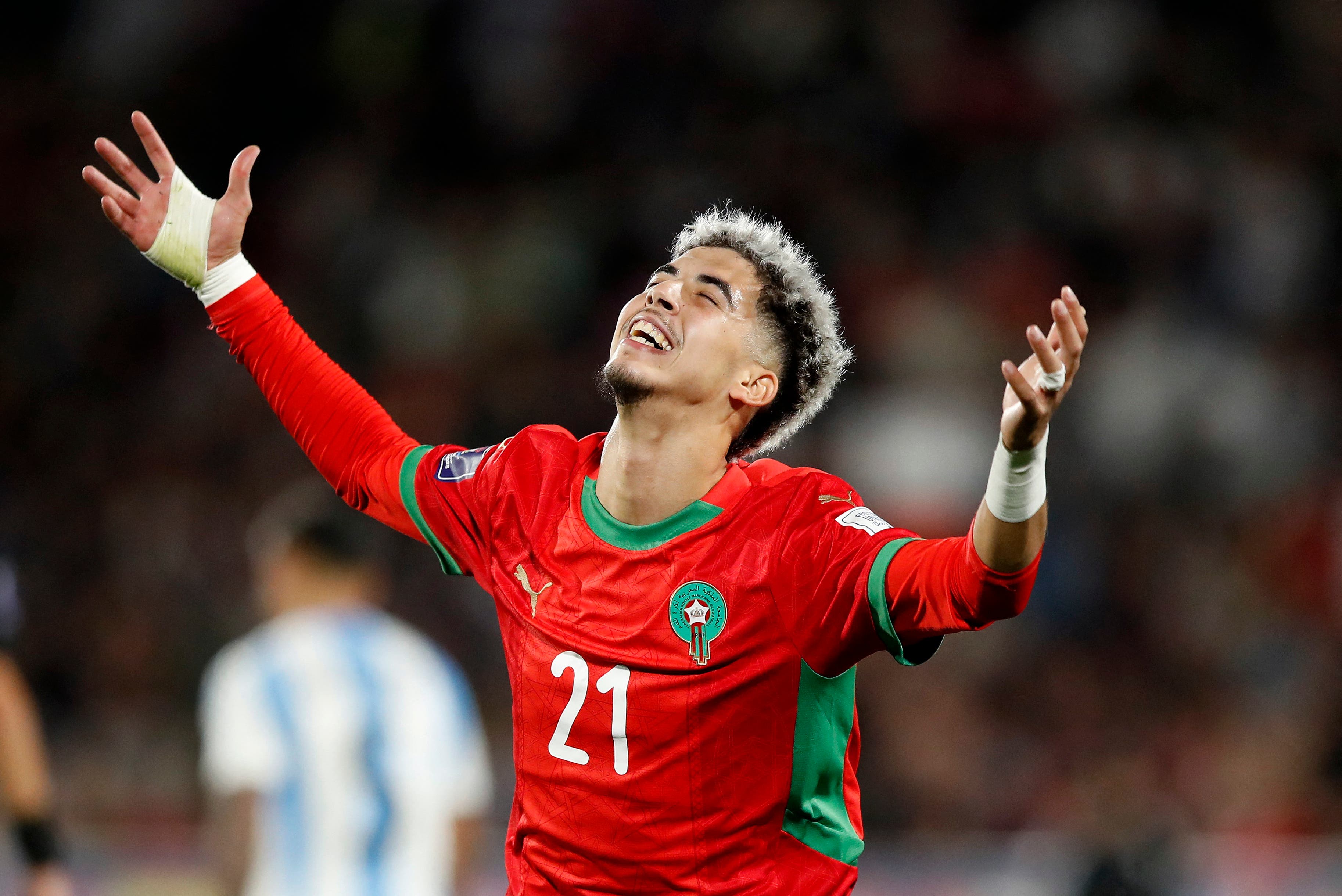 Soccer Football - FIFA U-20 World Cup - Final - Argentina v Morocco - Estadio Nacional Julio Martinez Pradanos, Santiago, Chile - October 19, 2025 Morocco's Yassir Zabiri celebrates scoring their second goal REUTERS/Rodrigo Garrido