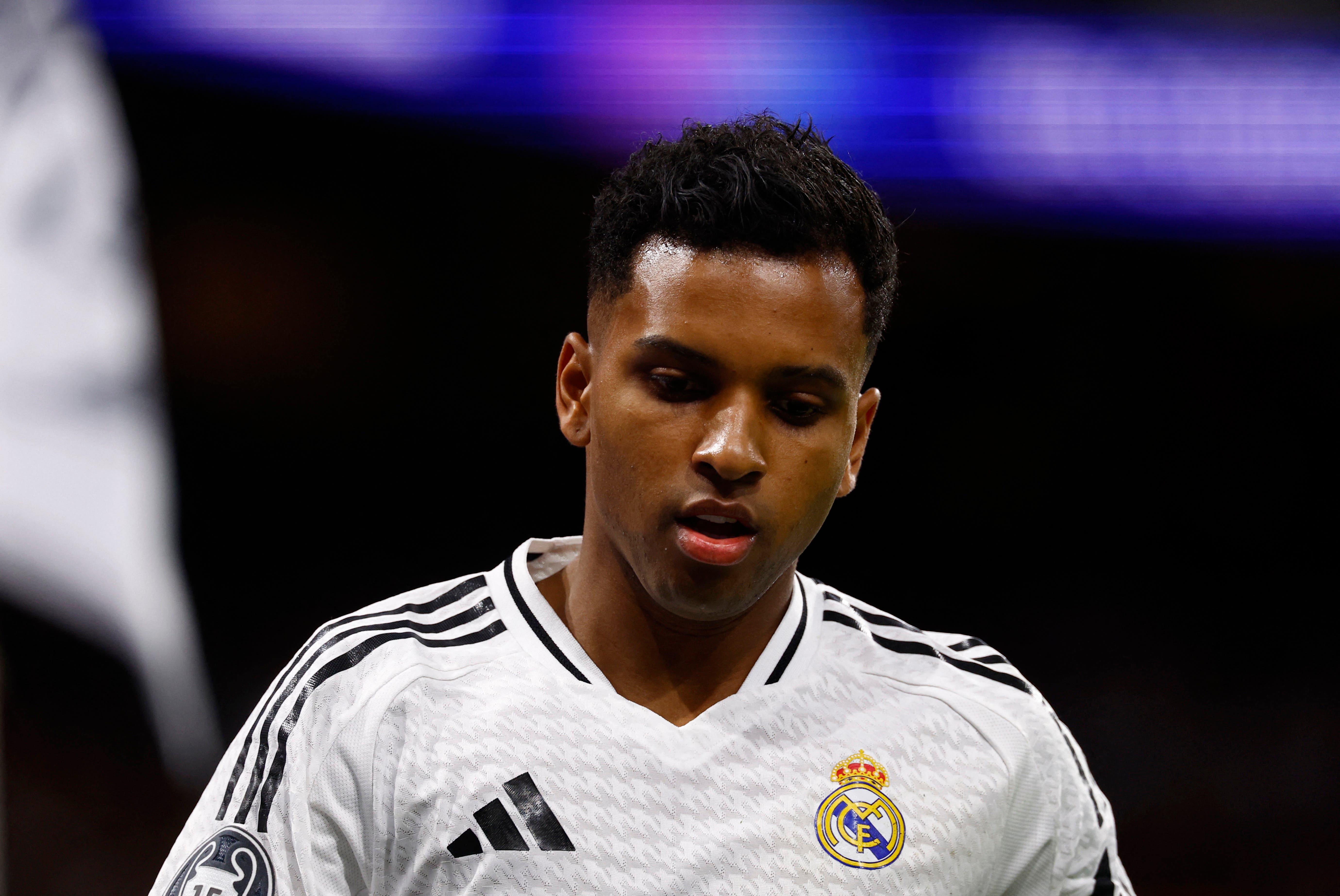 Rodrygo playing for Real Madrid in the Champions League.