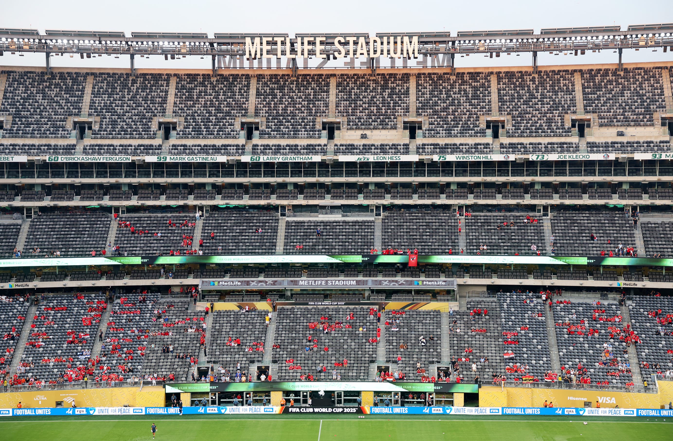 Soccer Football - FIFA Club World Cup - Group A - FC Porto v Al Ahly - MetLife Stadium, East Rutherford, New Jersey, U.S. - June 23, 2025 General view as empty seats are seen inside the stadium before the match REUTERS/Mike Segar