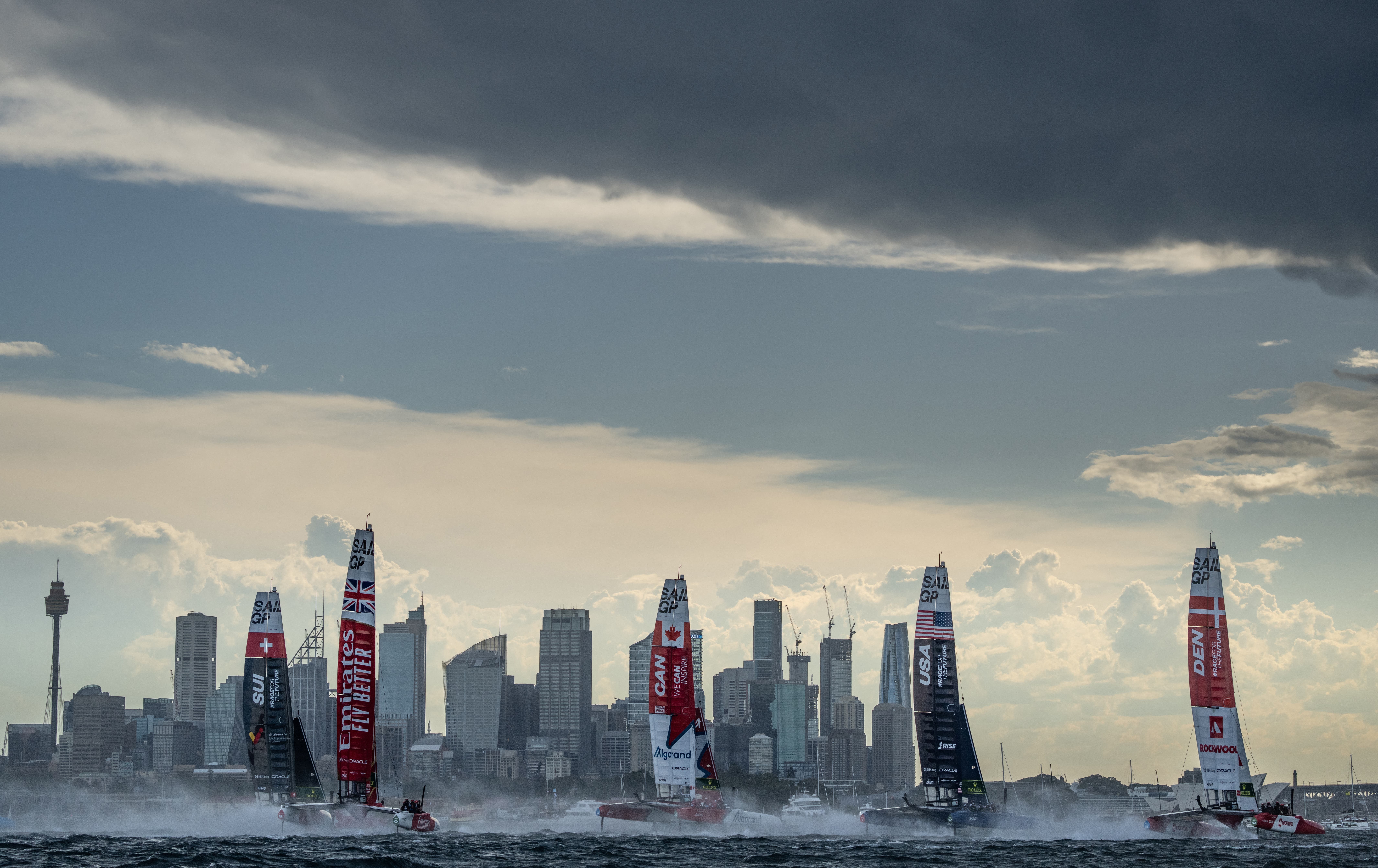Sailing - Australia Sail Grand Prix - Sydney, Australia - February 19, 2023 General view during Race Day 1 Bob Martin/SailGP Handout via Reuters