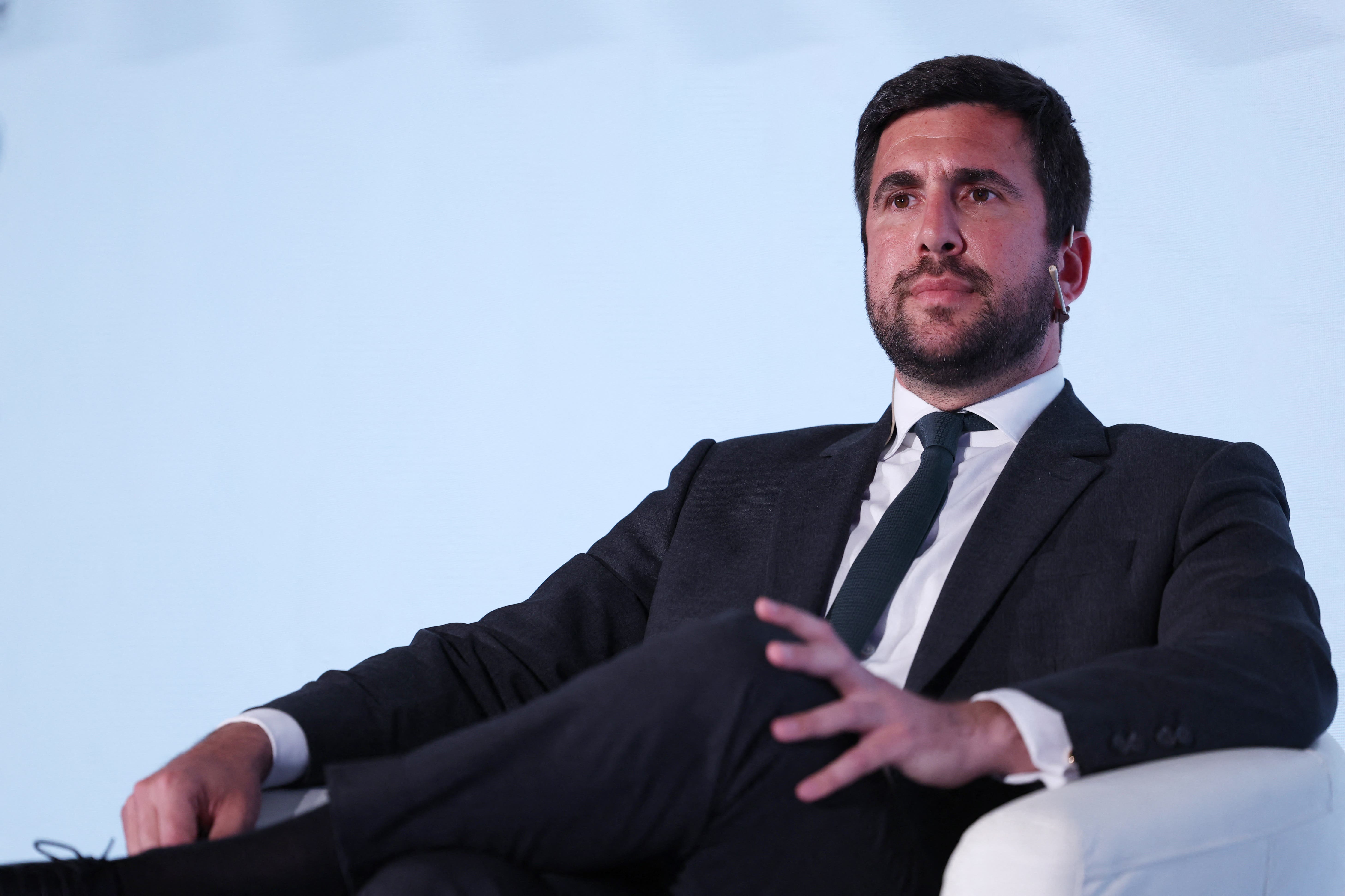 Soccer Football - Real Madrid presidential hopeful Enrique Riquelme attends economic forum - Alcala de Henares, Spain - May 20, 2026 Real Madrid presidential hopeful Enrique Riquelme attends an international economic forum REUTERS/Violeta Santos Moura