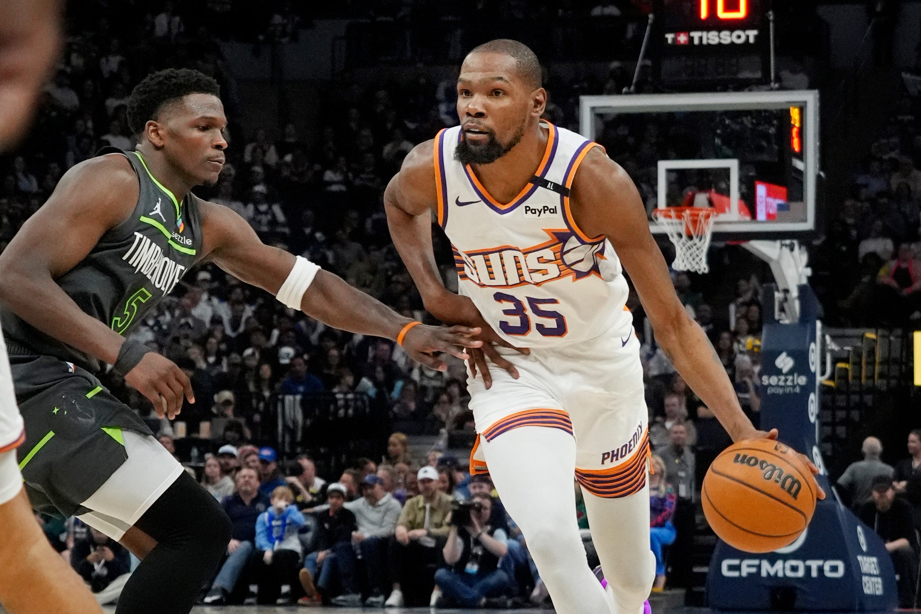 Phoenix Suns' Kevin Durant against the Minnesota Timberwolves.