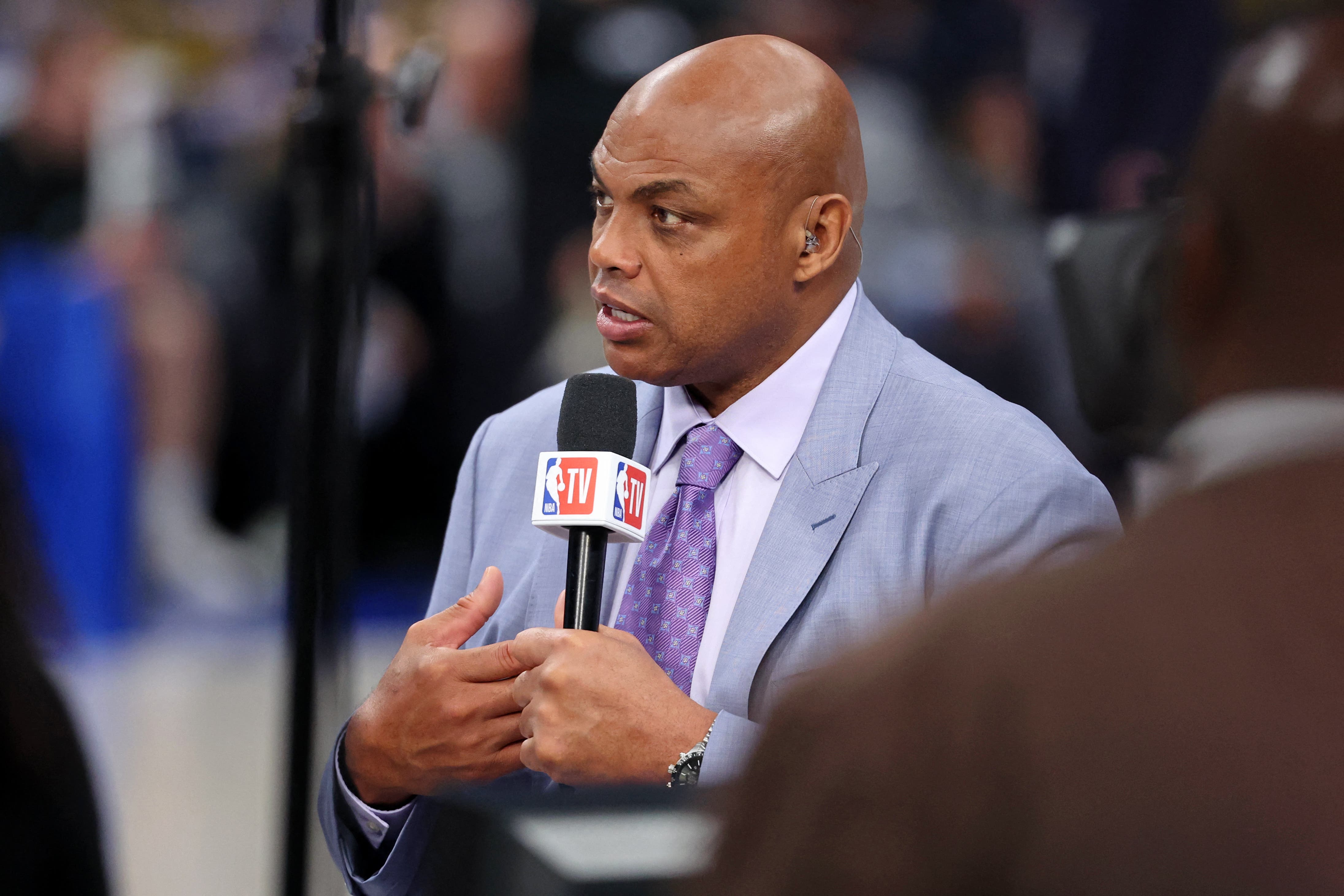 Charles Barkley commenting ahead of NBA game in 2024.
