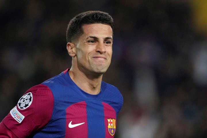 Joao Cancelo during a FC Barcelona match.