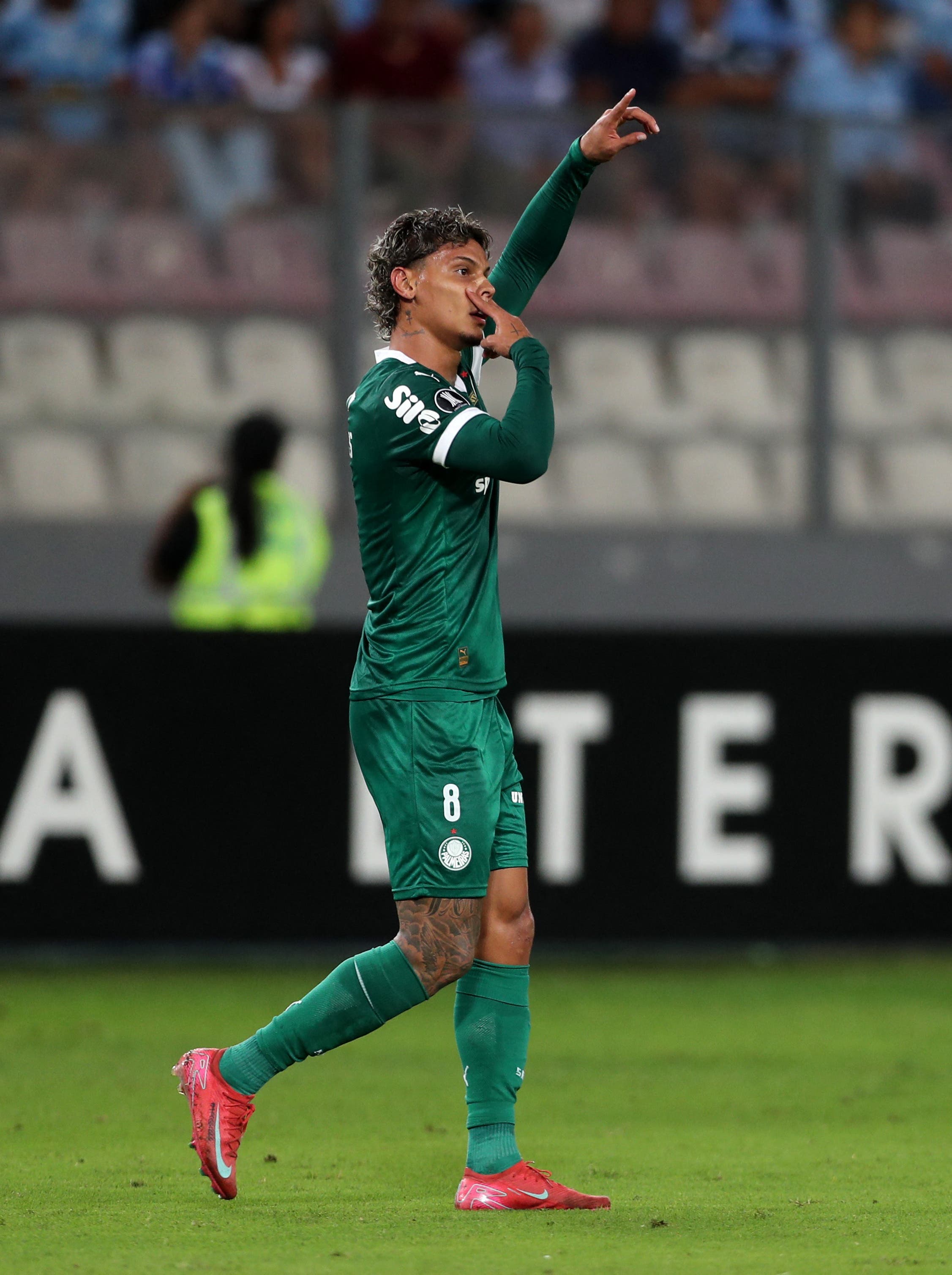 Palmeiras' Richard Rios celebrates scoring 