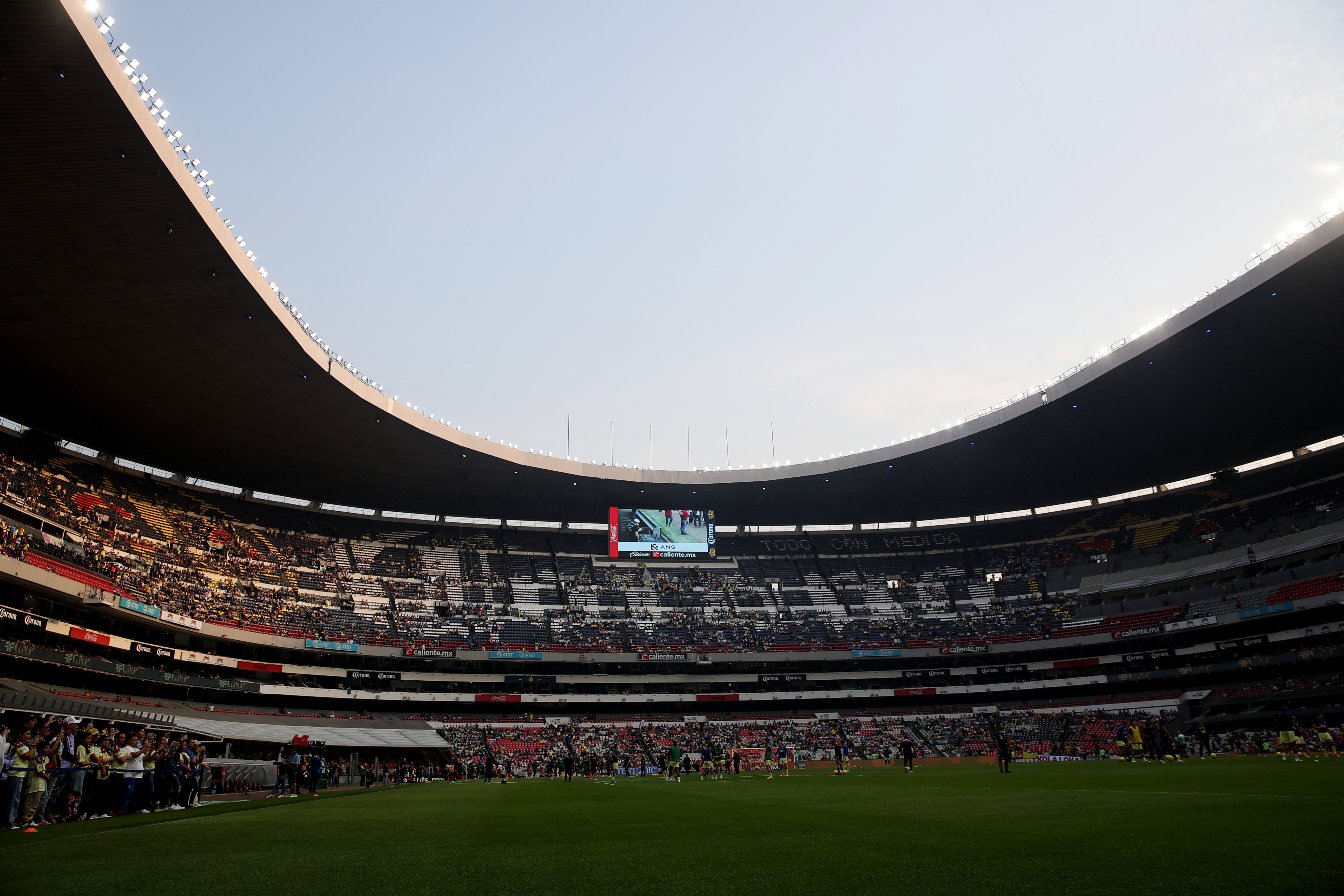 Soccer Football - Liga MX - Quarter Final - Second Leg - America v Pachuca - Estadio Azteca, Mexico City, Mexico - May 11, 2024 General view inside the stadium before the match REUTERS/Raquel Cunha