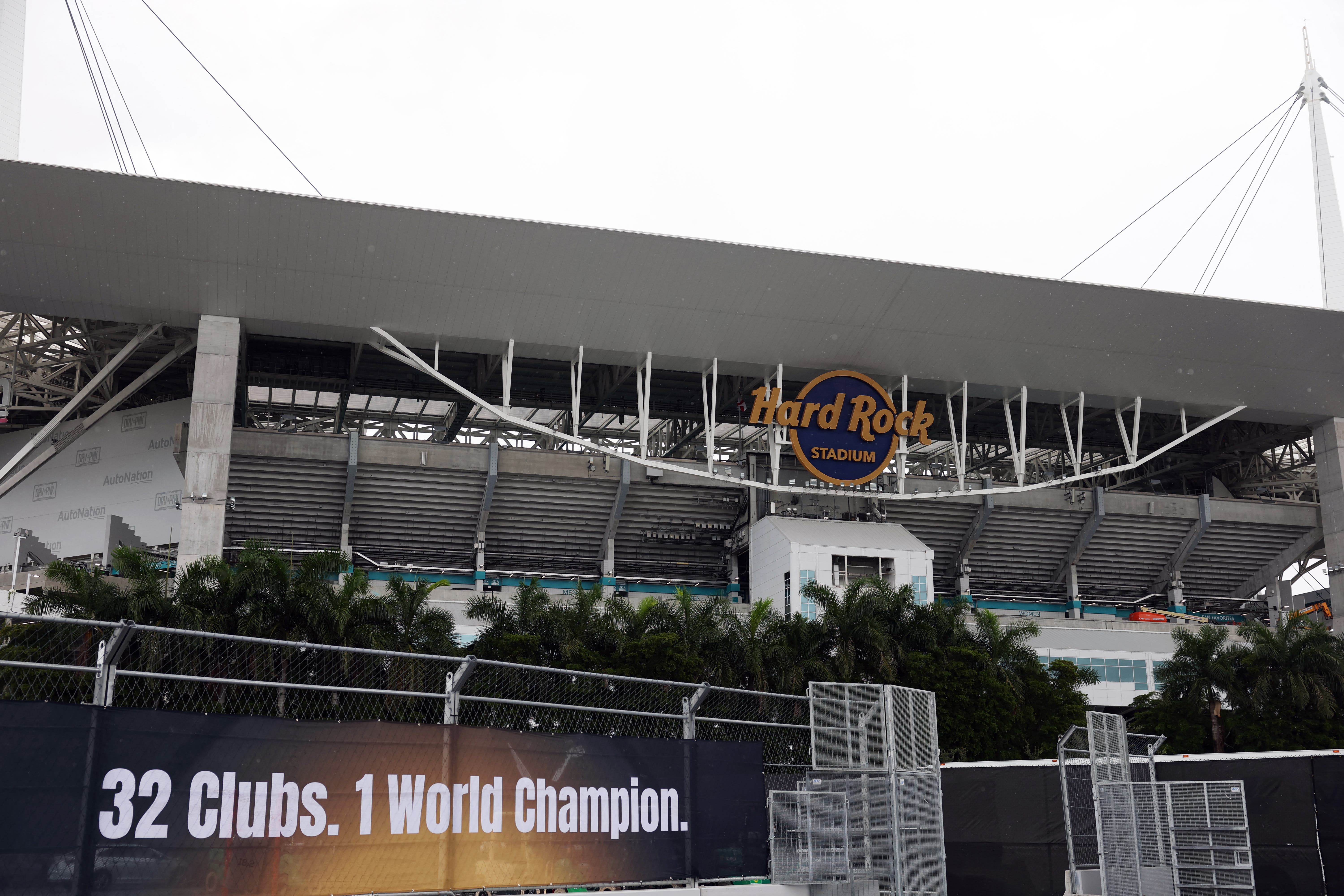 General view outside the Hard Rock Stadium ahead of the Club World Cup