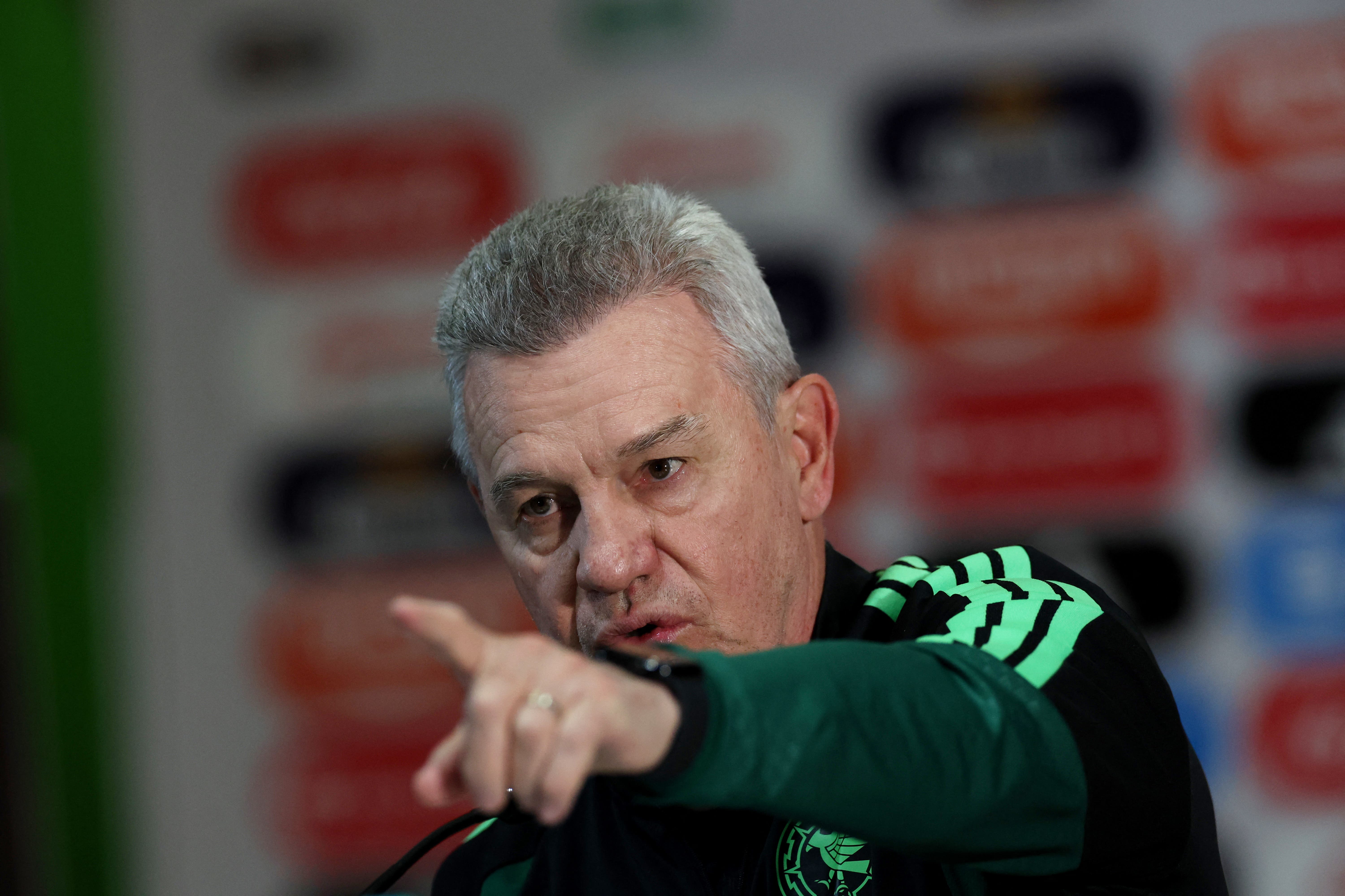 Soccer Football - International Friendly - Mexico Press Conference - Estadio Corona, Torreon, Mexico - November 14, 2025 Mexico coach Javier Aguirre during press conference REUTERS/Henry Romero
