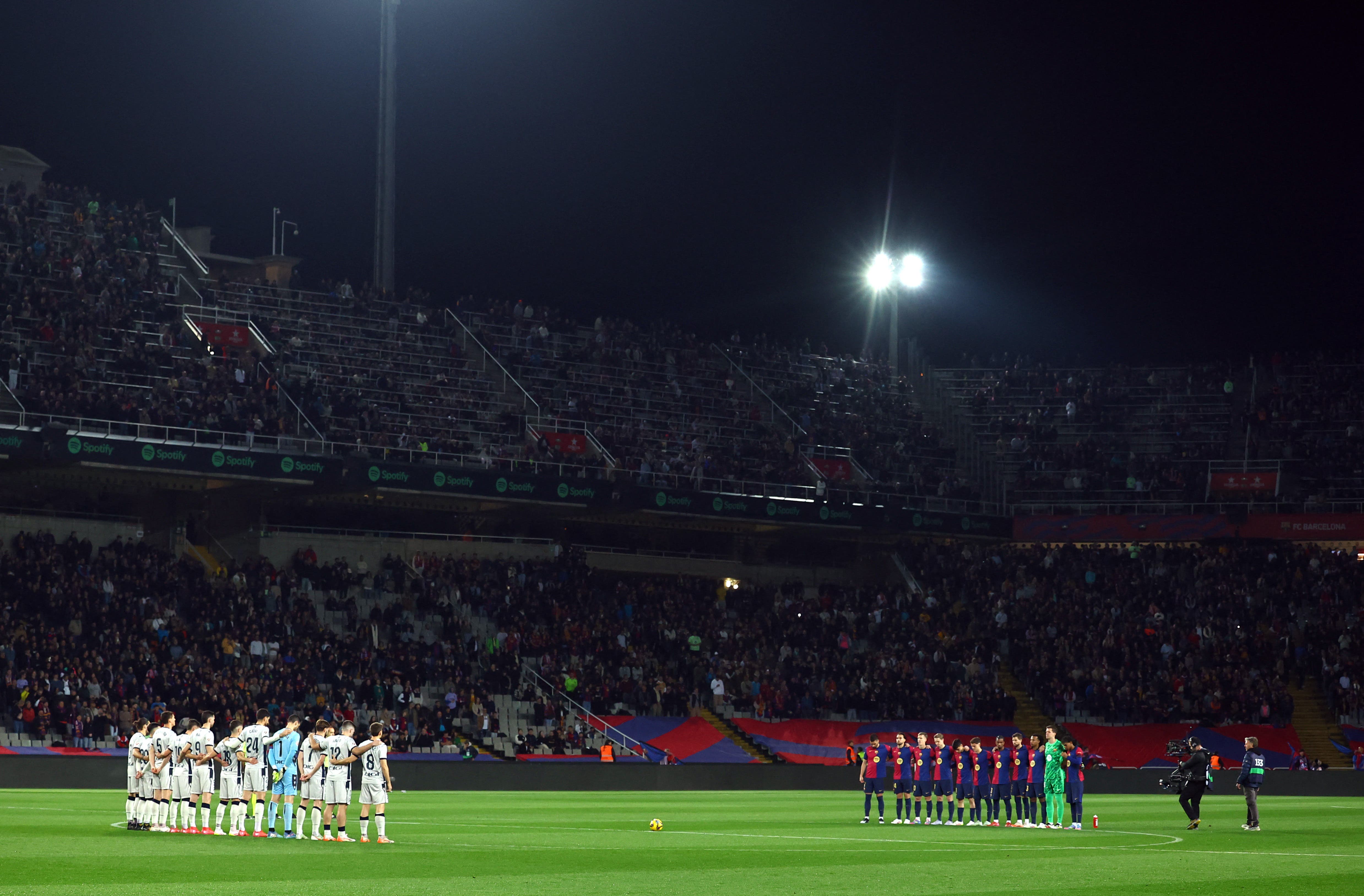 General view during a minutes silence before the match
