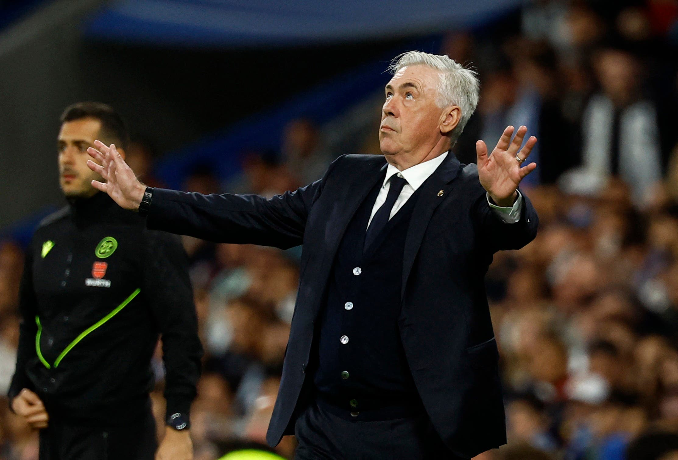 Carlo Ancelotti for Real Madrid against RCD Mallorca.