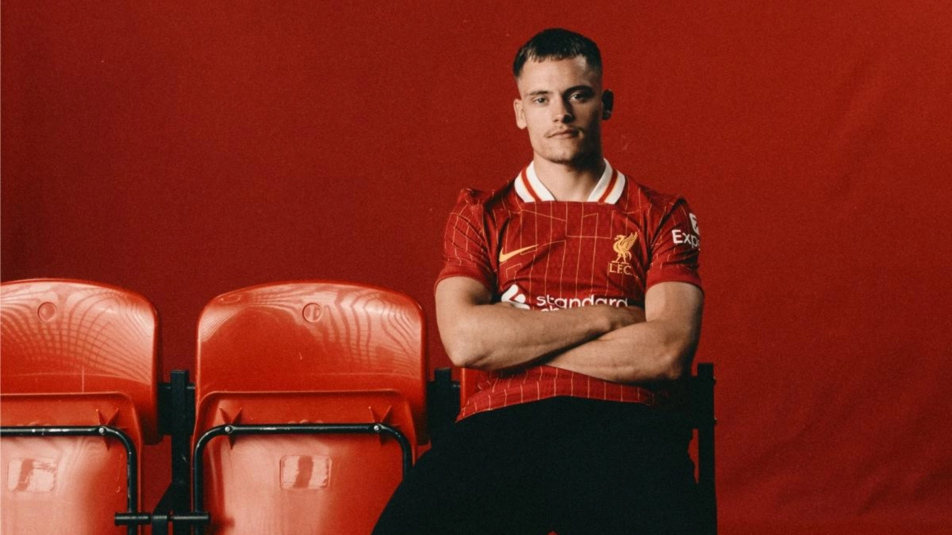 Florian Wirtz in his presentation with Liverpool.