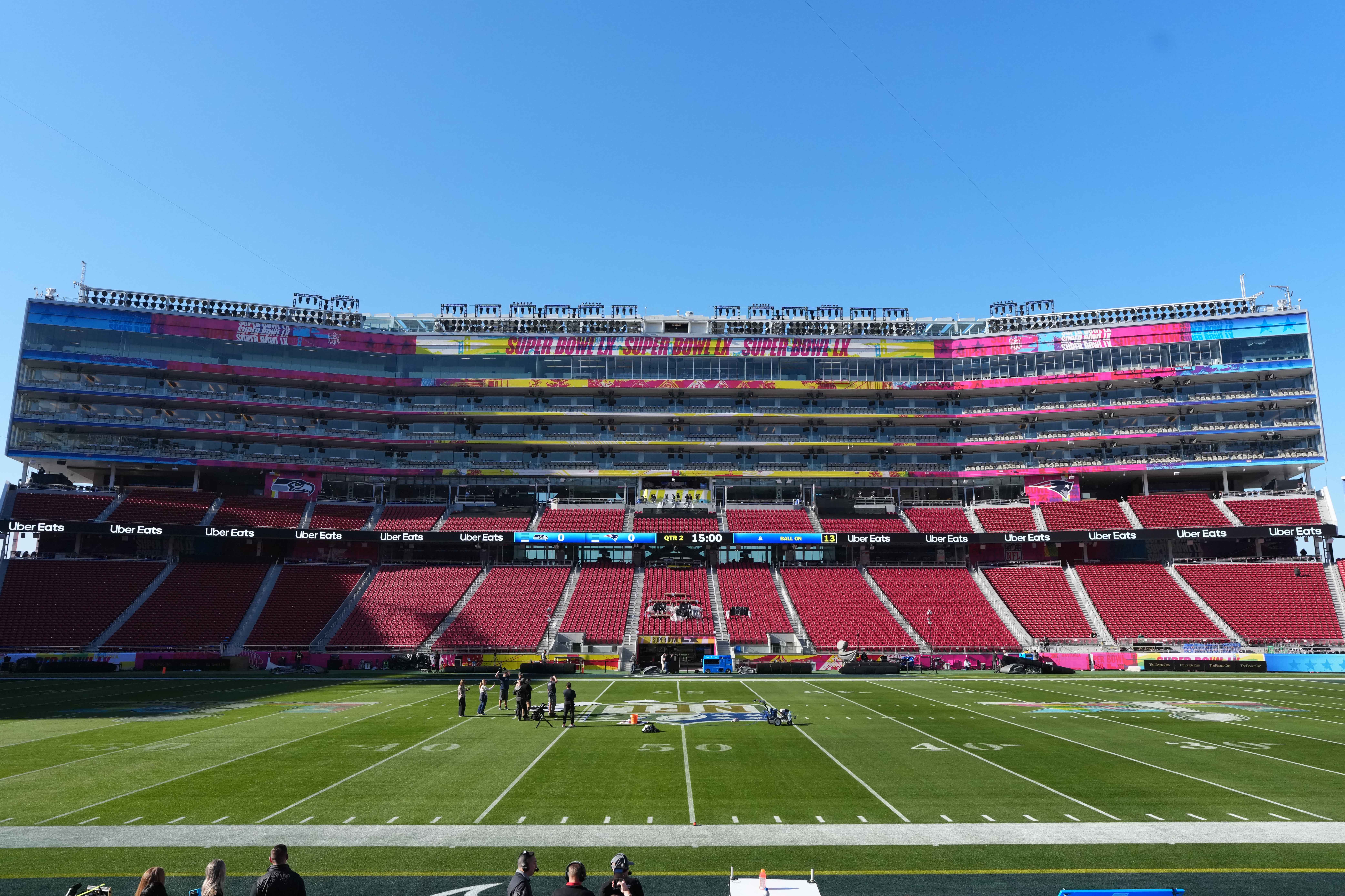 Feb 4, 2026; Santa Clara, CA, USA; A general overall view of Levi's Stadium, the site of Super Bowl LX between the Seattle Seahawks and the New England Patriots. Mandatory Credit: Kirby Lee-Imagn Images