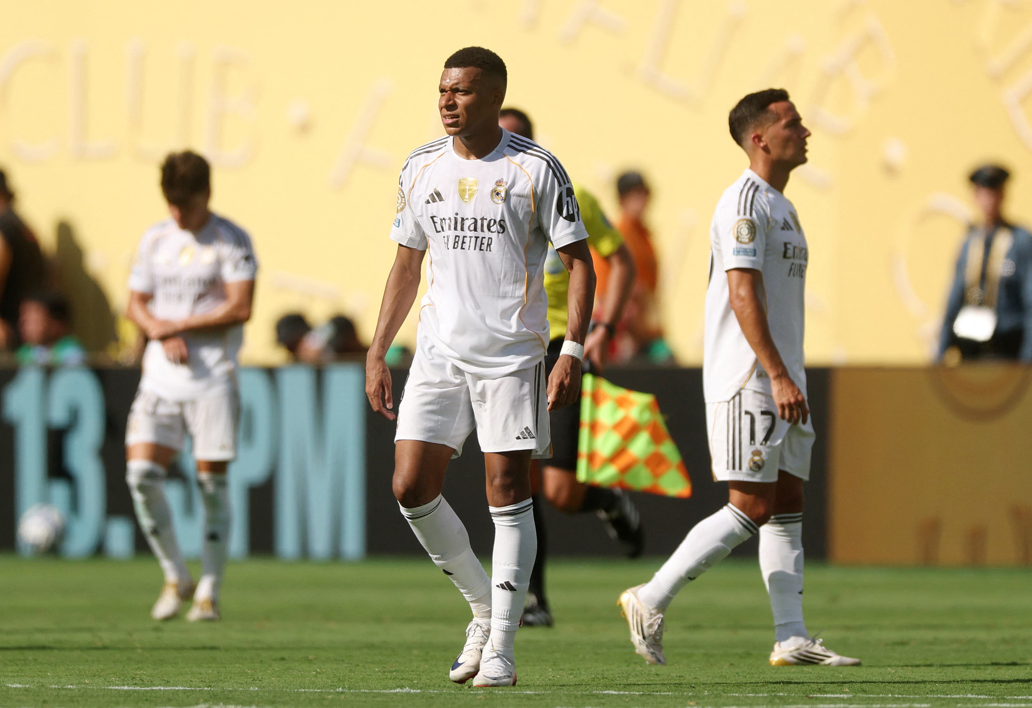 Kylian Mbappé after a match with Real Madrid.