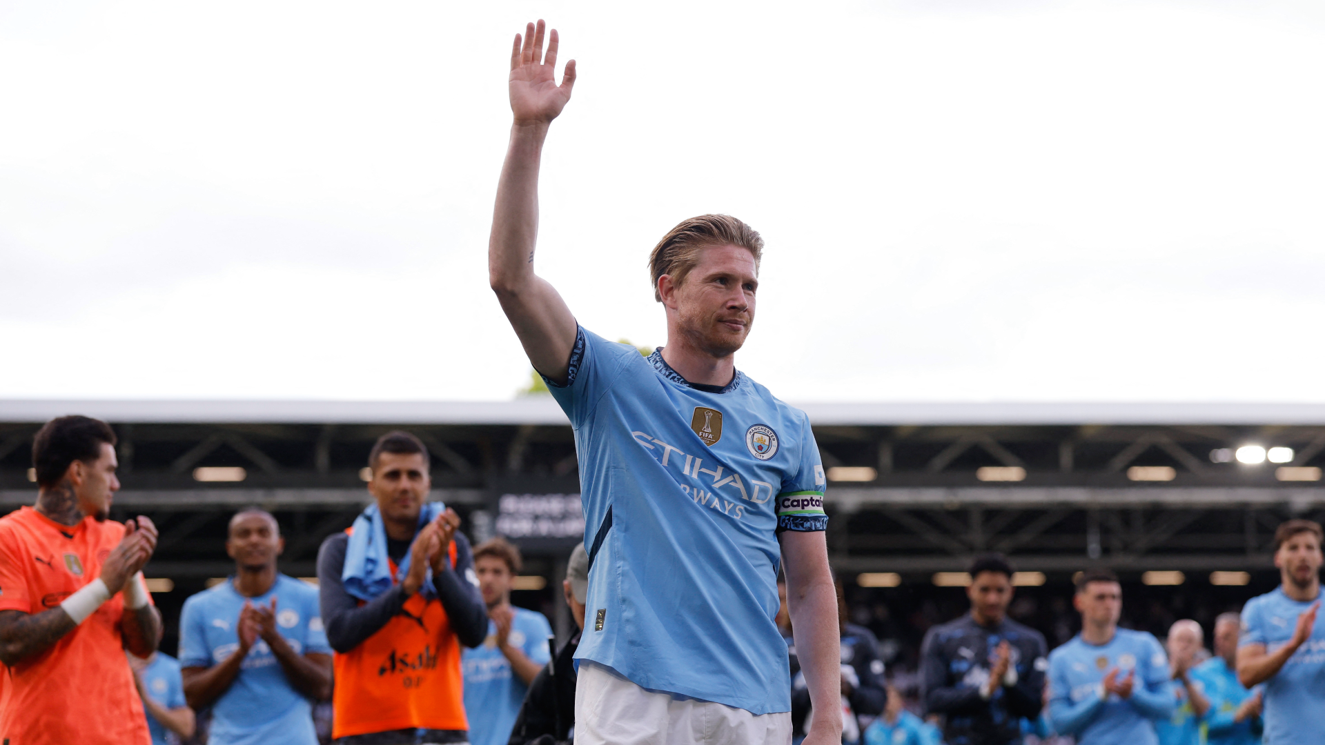 Kevin de Bruyne in his last match with Manchester City.