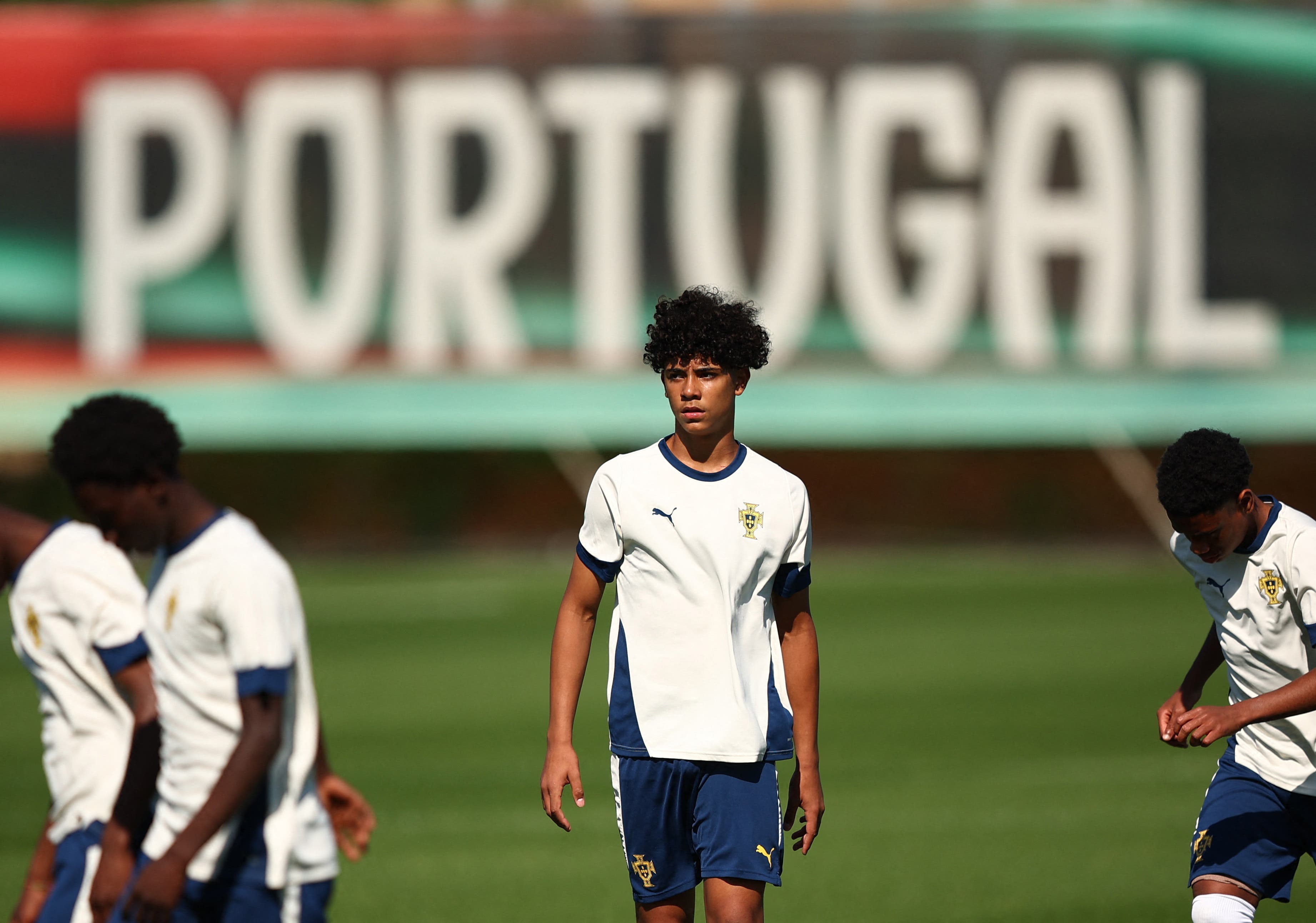  Cristiano Ronaldo Jr during training