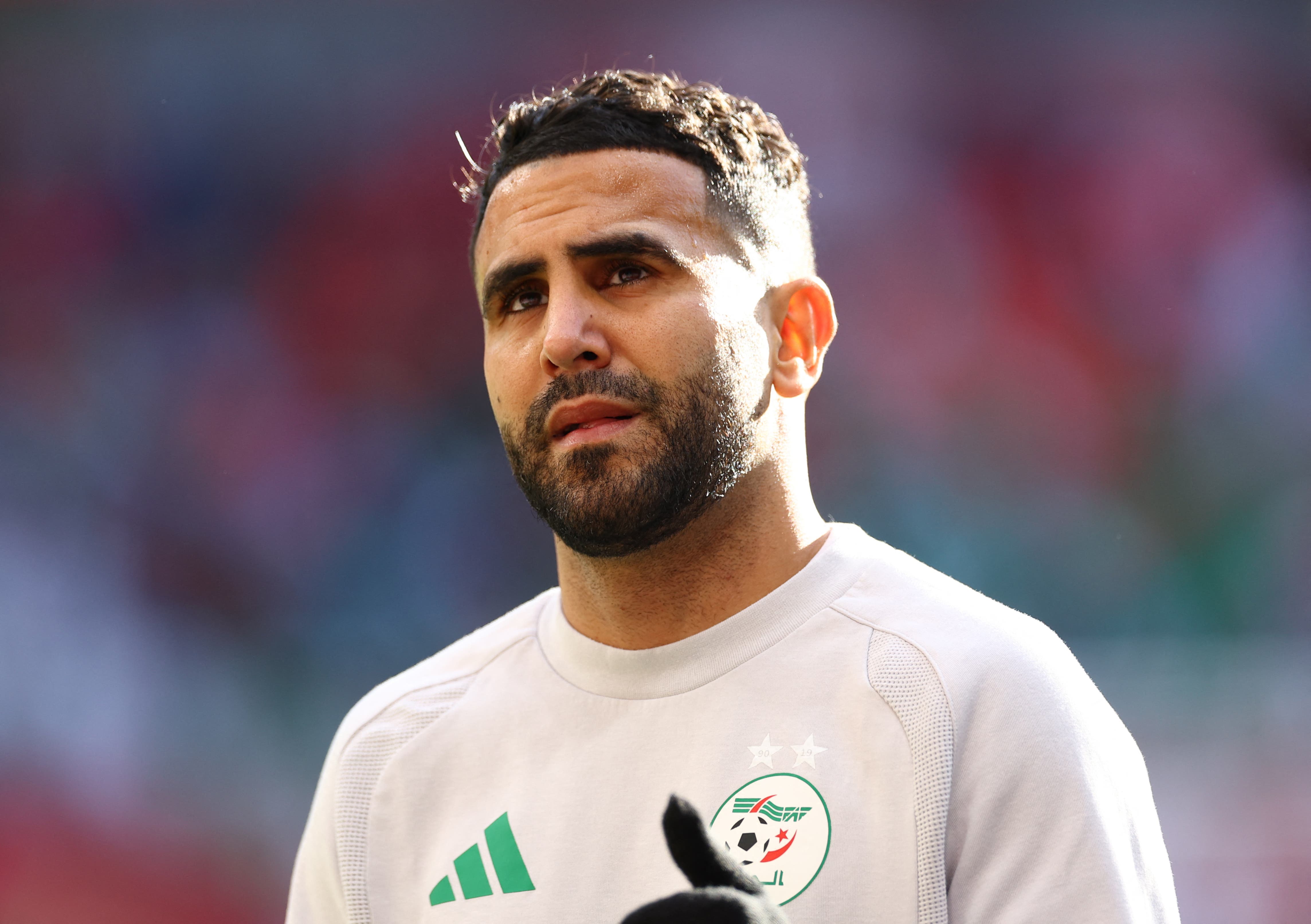 Soccer Football - CAF Africa Cup of Nations - Morocco 2025 - Round of 16 - Algeria v Democratic Republic of Congo - Moulay El Hassan Stadium, Rabat, Morocco - January 6, 2026 Algeria's Riyad Mahrez before the match REUTERS/Siphiwe Sibeko