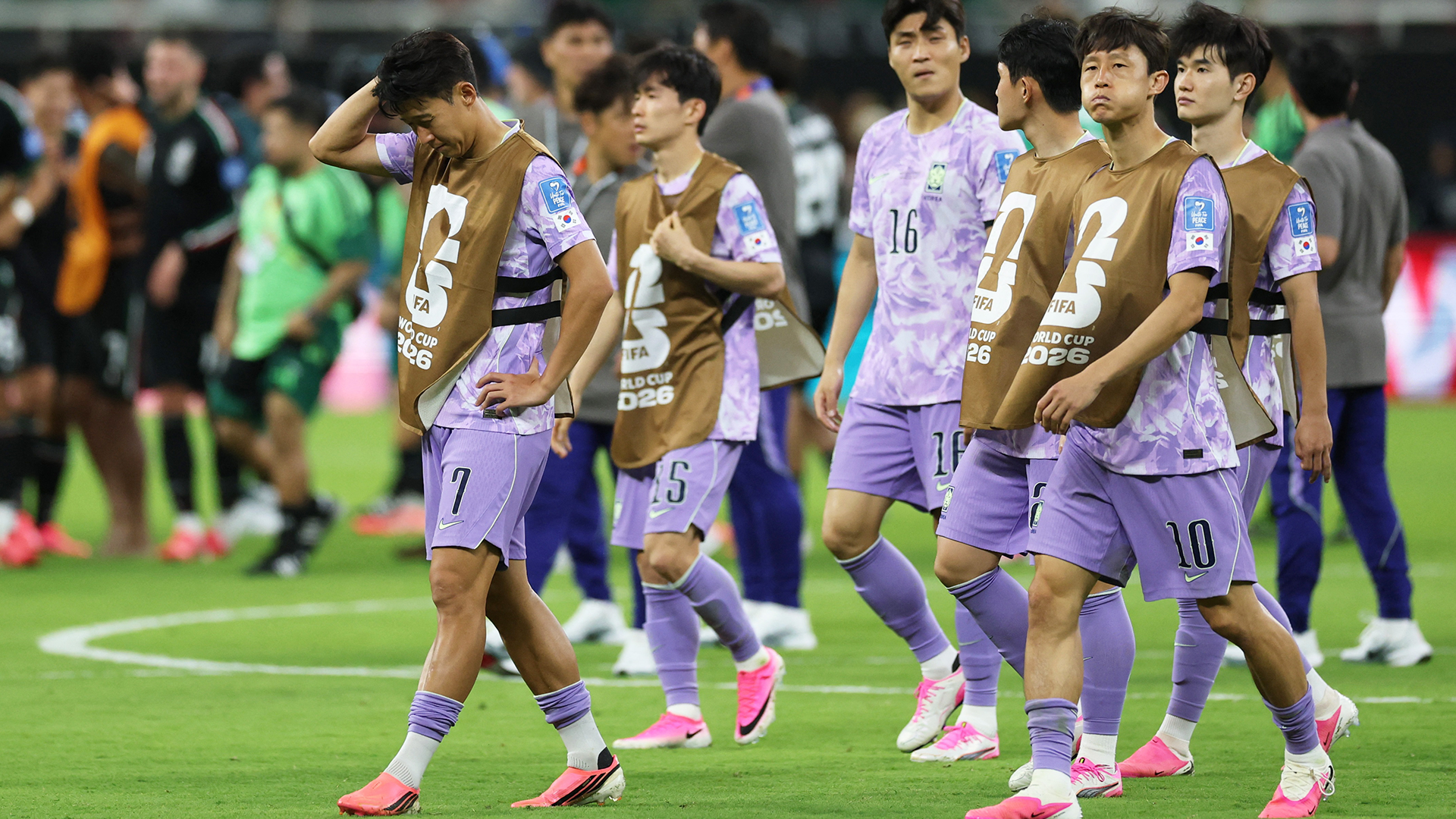 Soccer Football - FIFA World Cup 2026 - Group A - Mexico v South Korea - Estadio Guadalajara, Guadalajara, Mexico - June 18, 2026 South Korea's Son Heung-min looks dejected after the match REUTERS/Paul Childs