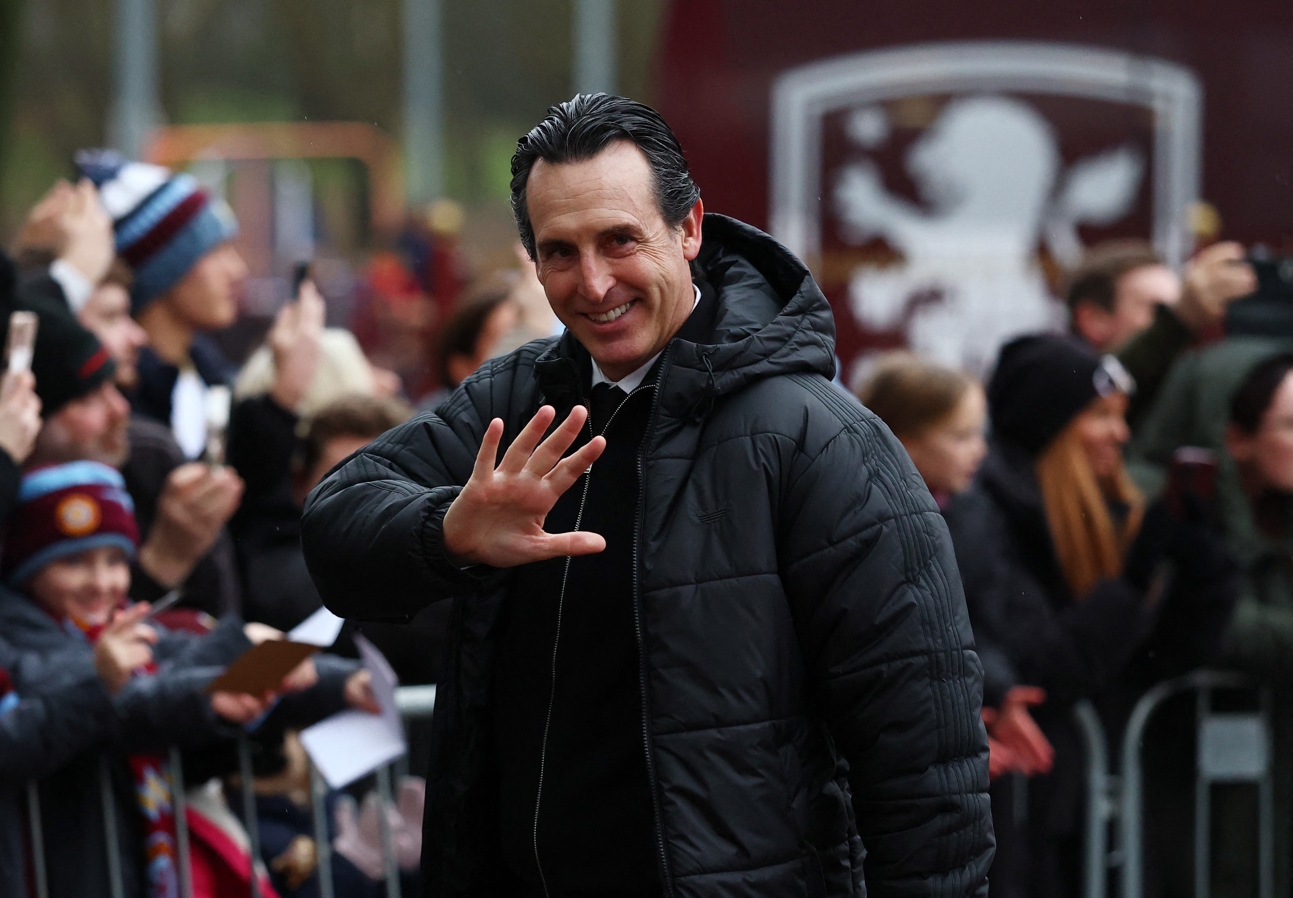 Soccer Football - Premier League - Aston Villa v Everton - Villa Park, Birmingham, Britain - January 18, 2026 Aston Villa manager Unai Emery arrives at the stadium before the match Action Images via Reuters/Matthew Childs