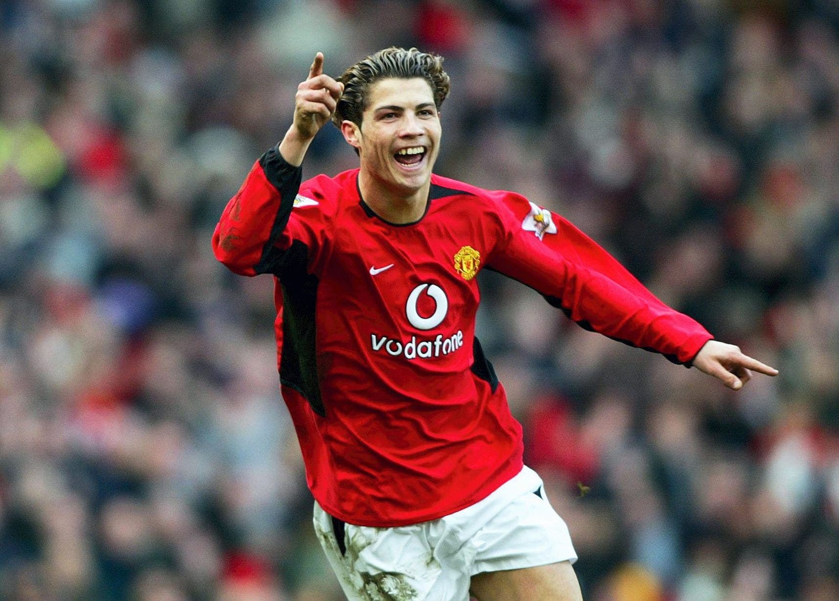 Cristiano Ronaldo celebra un gol durante un partido con el Manchester United.