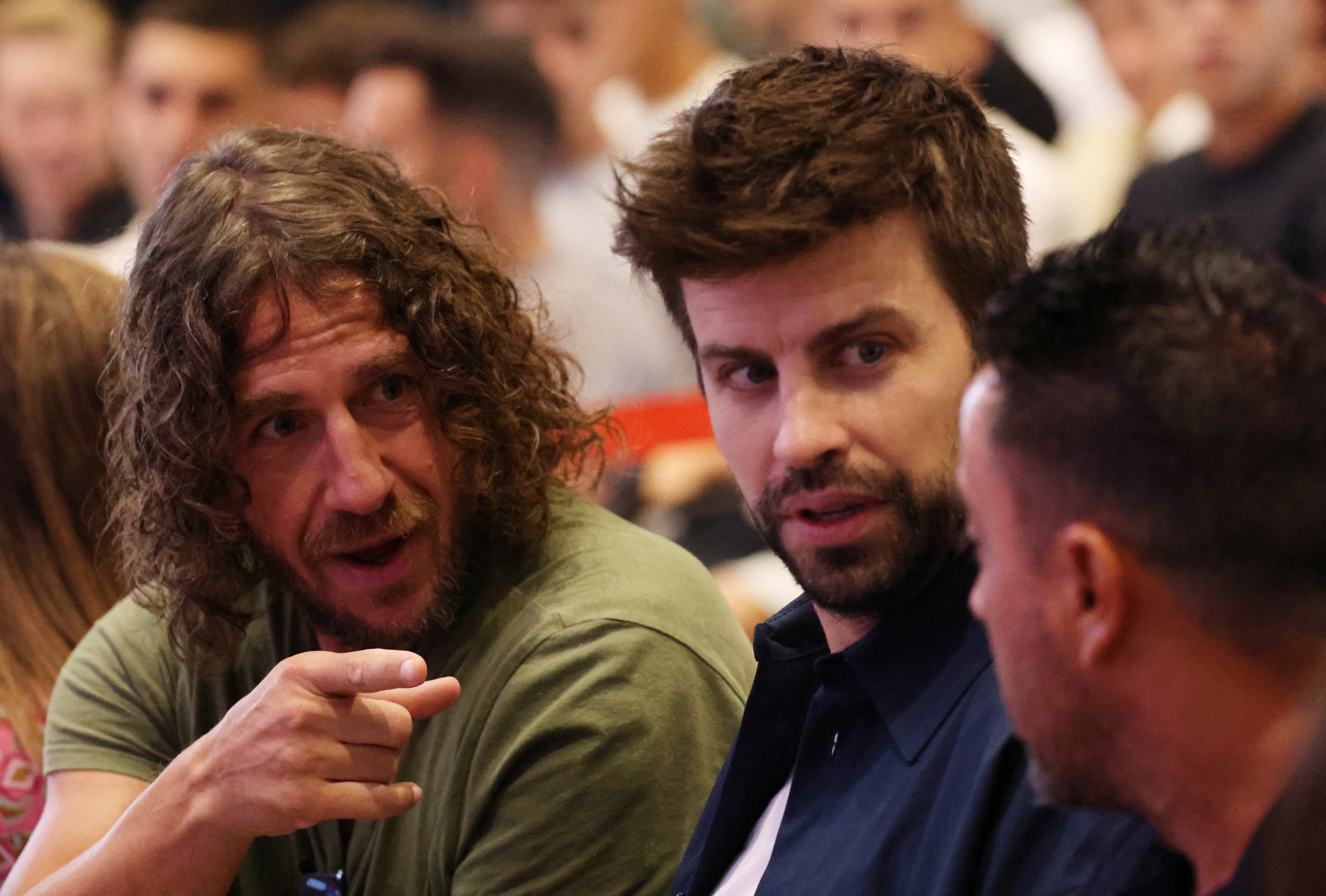 Carles Puyol, Gerard Piqué and Xavi Hernández