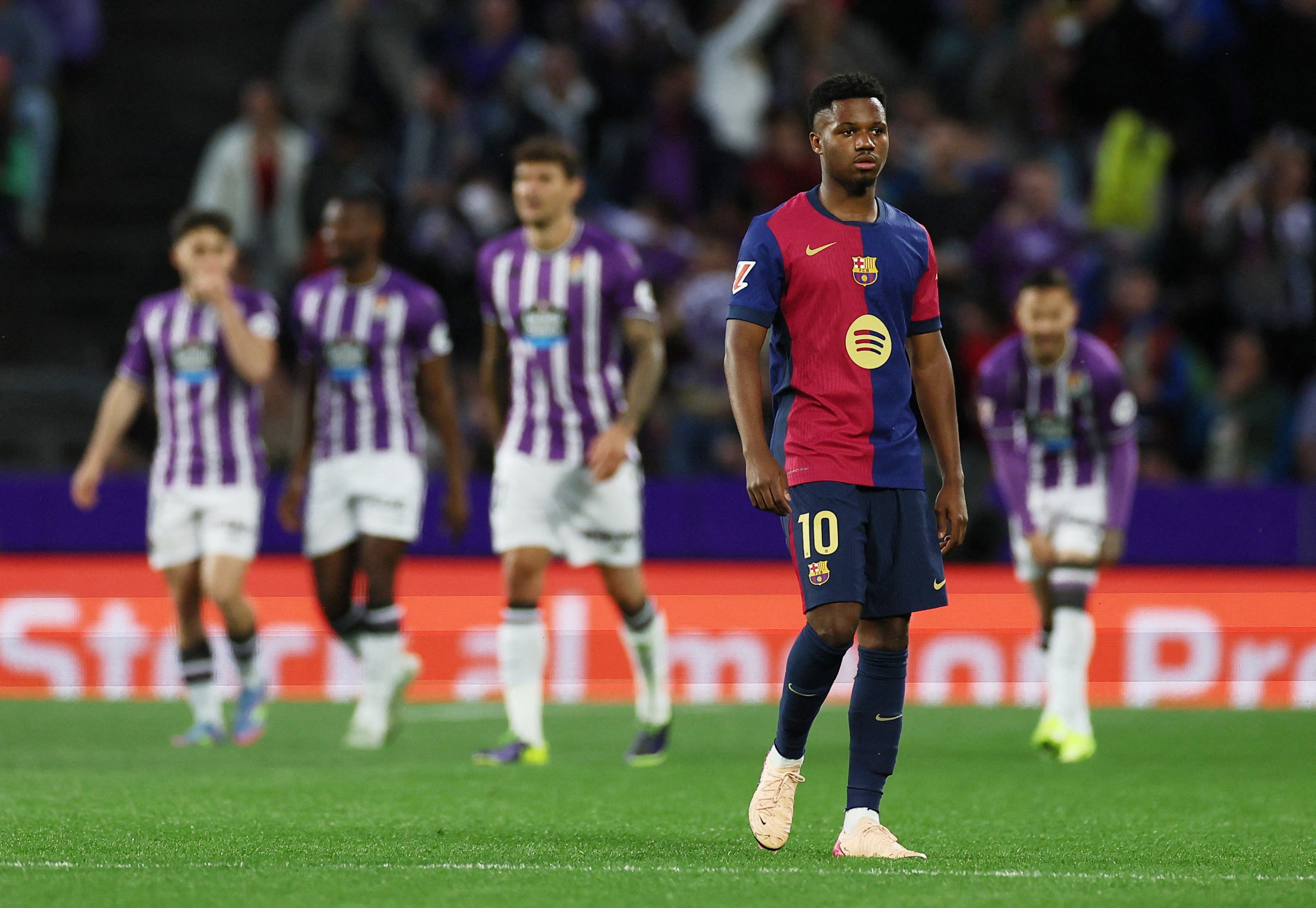 Ansu Fati in a game with Barcelona.