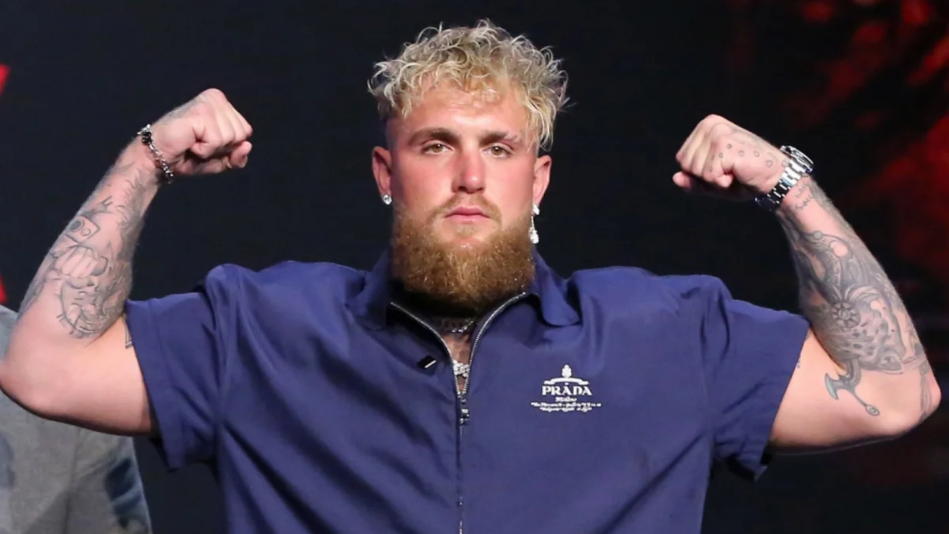 Jake Paul during a fight presentation.