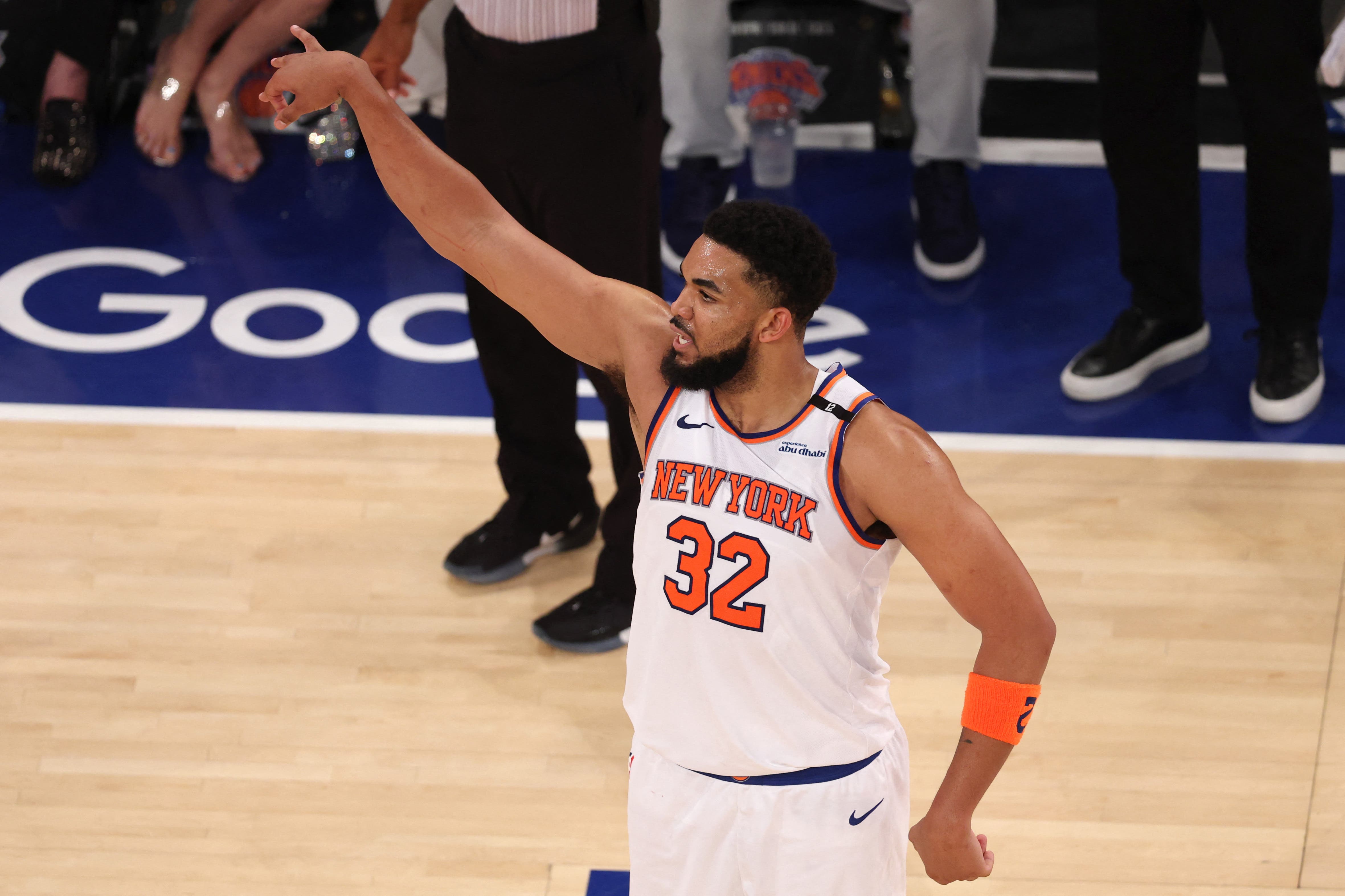 Karl-Anthony Towns para los New York Knicks ante los Indiana Pacers.