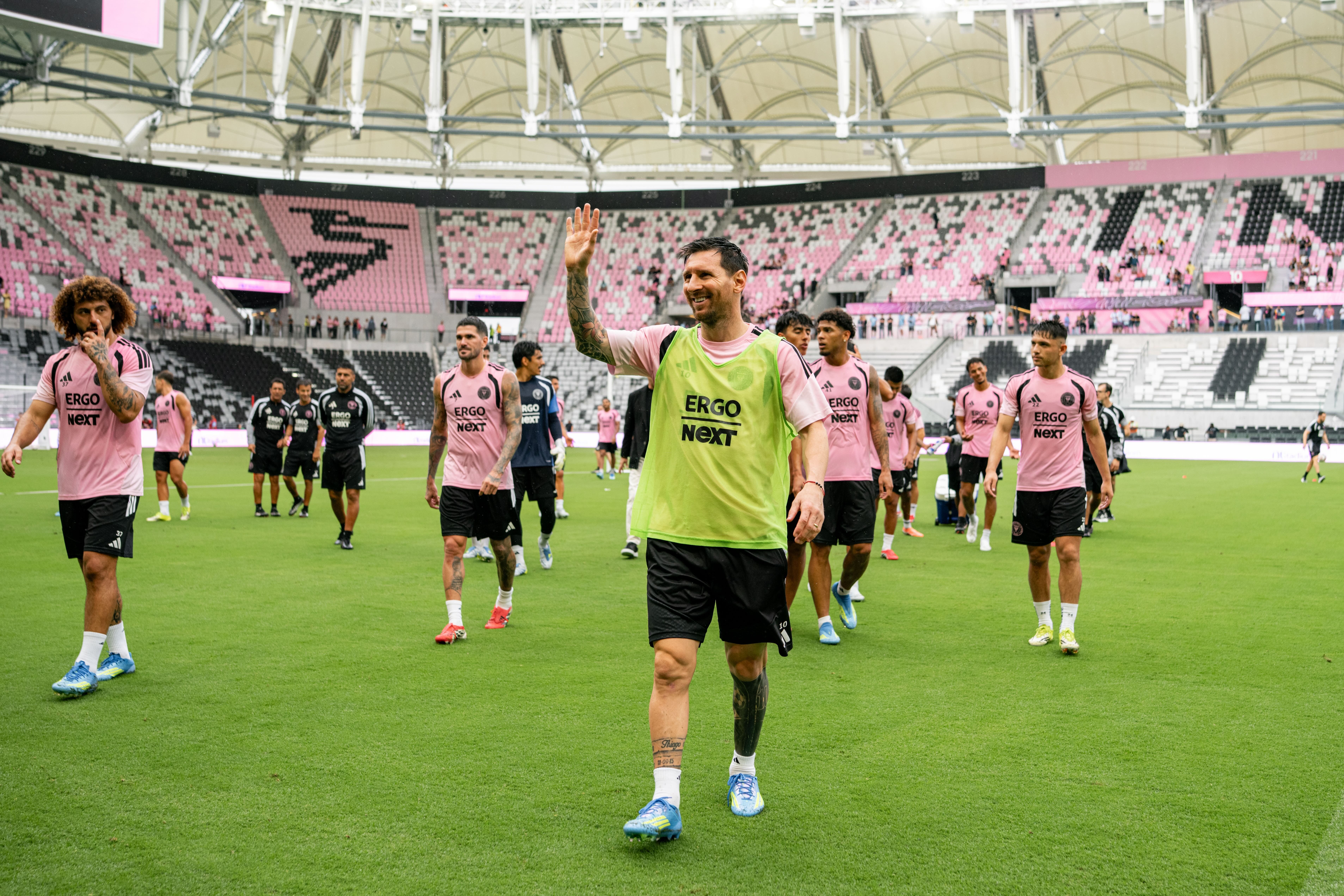 Inter Miami's Frist Ever Training Session in The NU Bank Stadium.