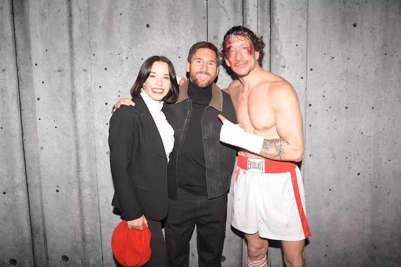 Lionel Messi asistió la obra Rocky en Buenos Aires, Argentina.