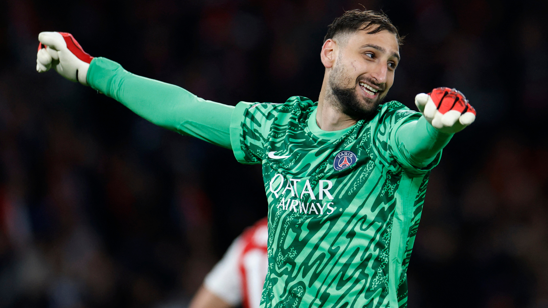 Gianluigi Donnarumma during a game with Paris Saint-Germain.
