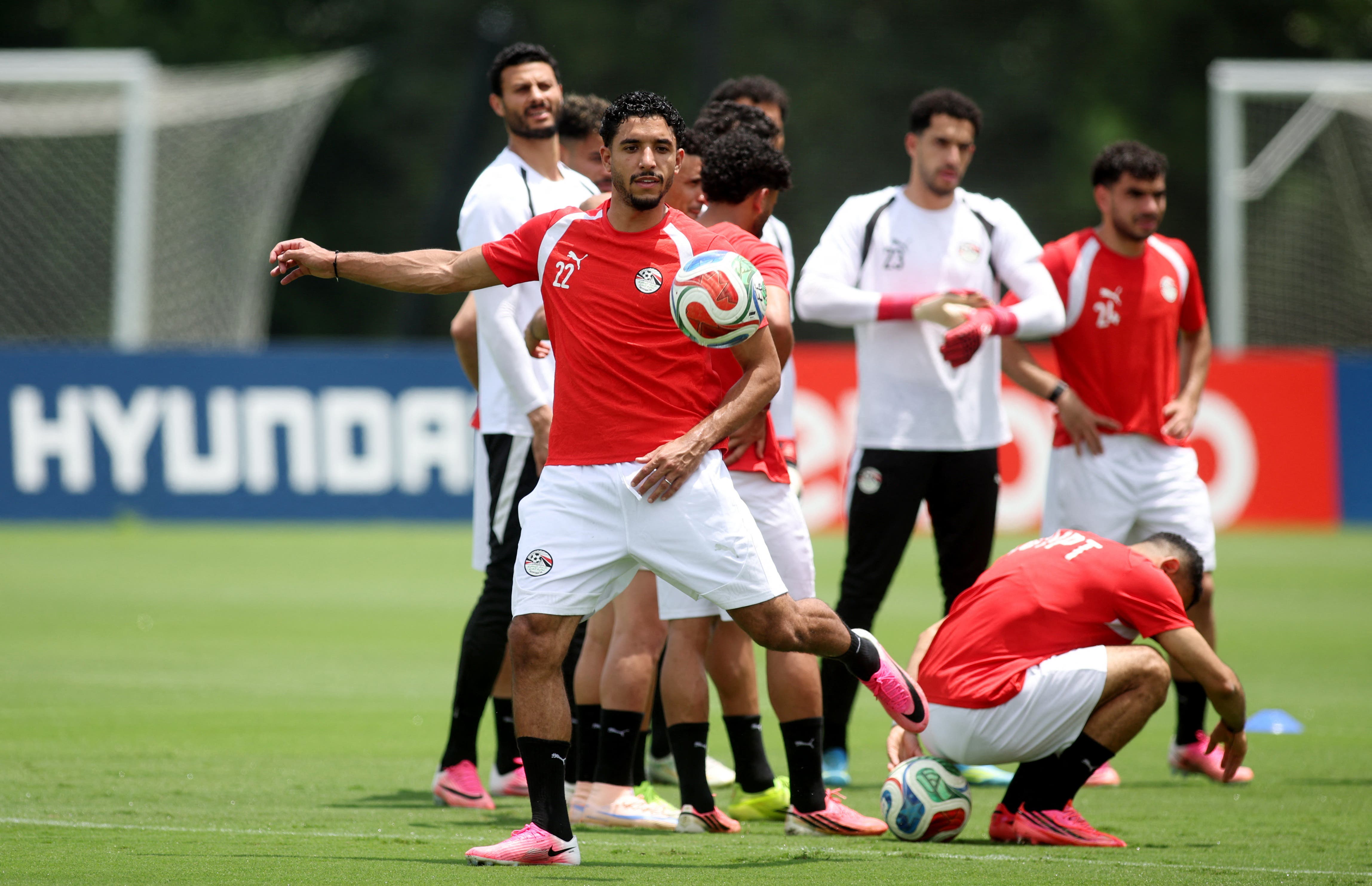 Soccer Football - FIFA World Cup 2026 - Egypt Training - Atlanta United Training Centre, Atlanta, Georgia, U.S. - July 6, 2026 Egypt's Omar Marmoush during training IMAGN IMAGES via Reuters/Brett Davis

