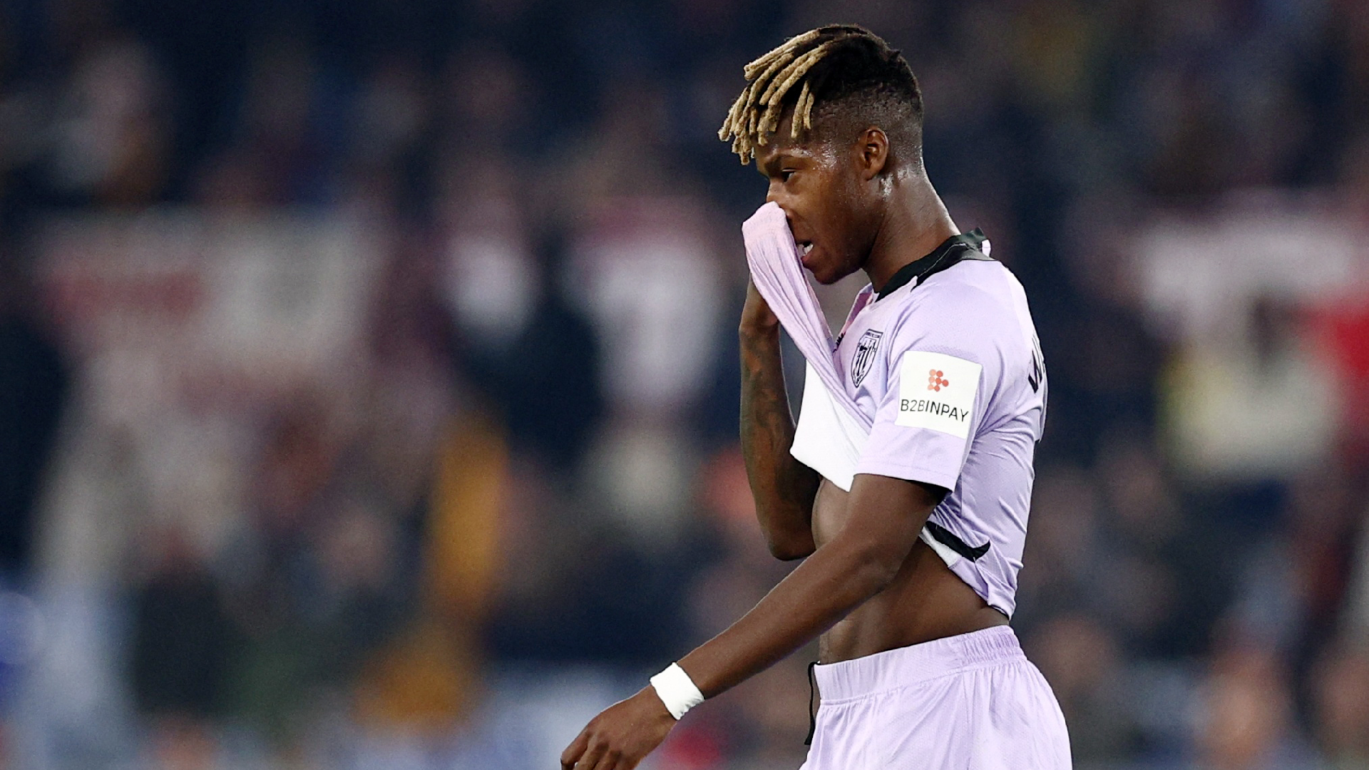 Nico Williams during a game with Athletic Club.