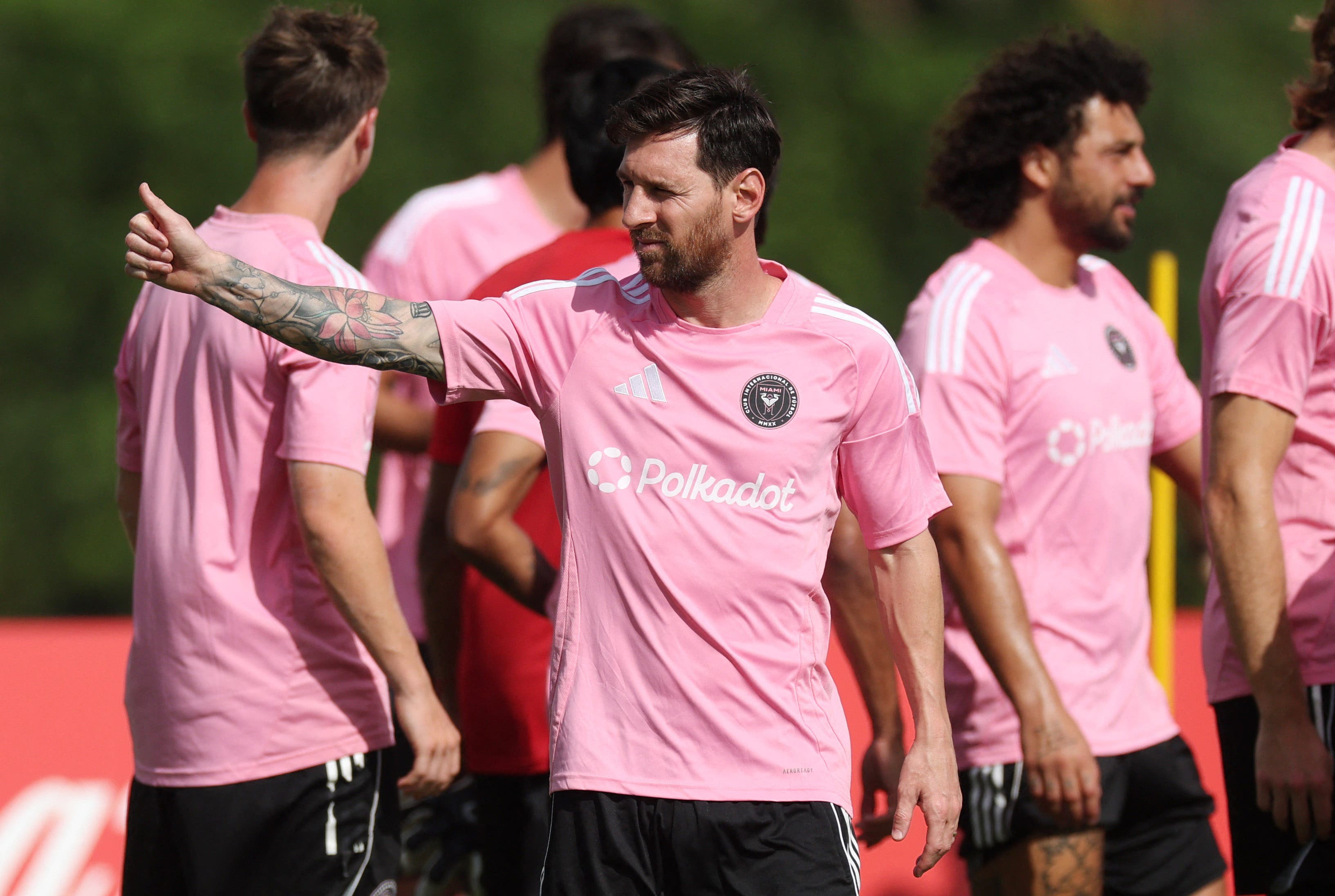 Inter Miami's Lionel Messi during training